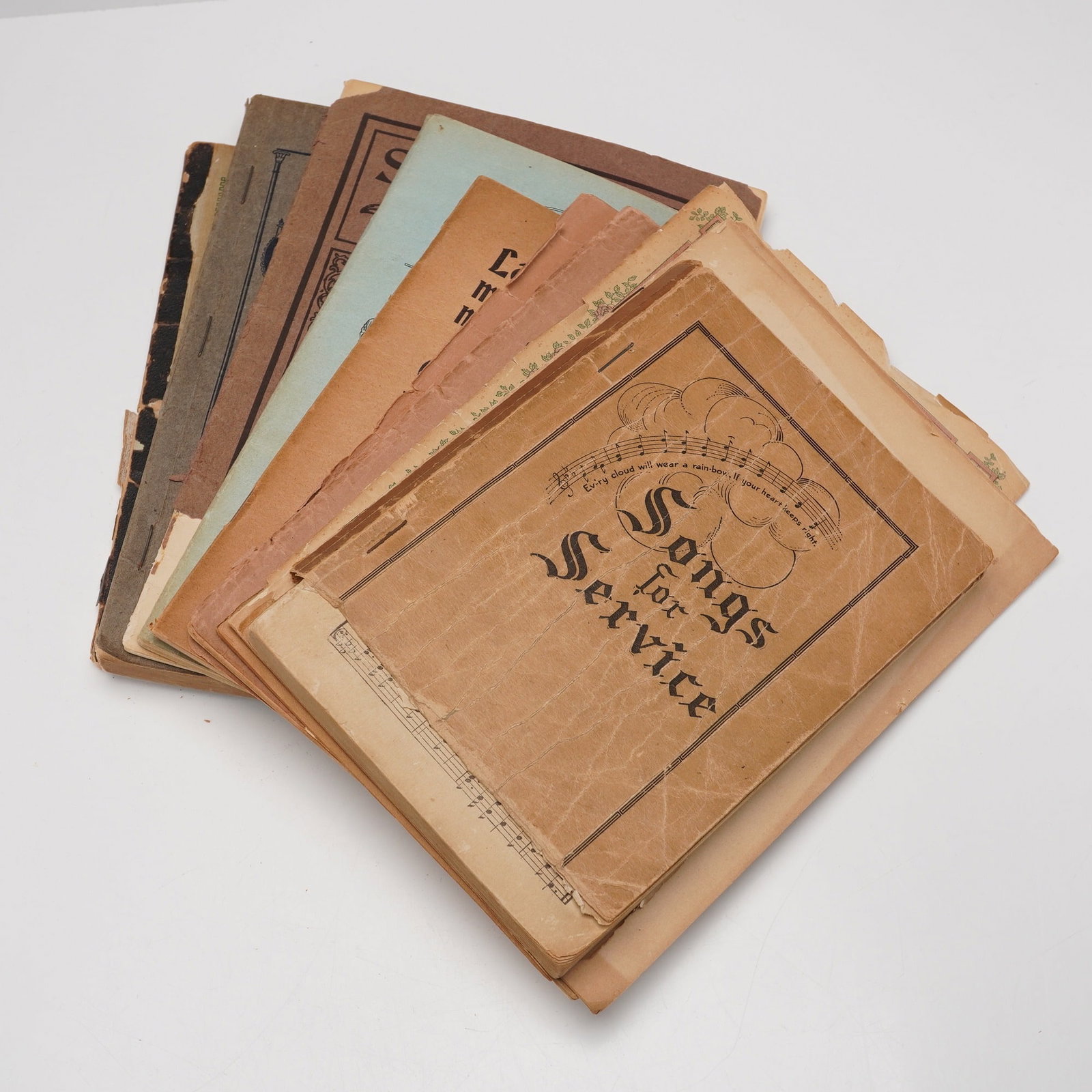 10pc Antique Softcover Hymn and Song Books (1 of 5)