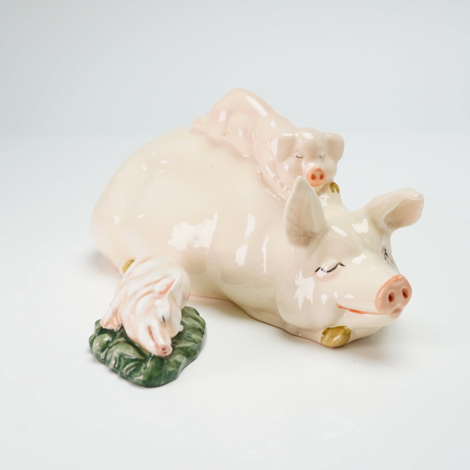 Two Beswick & Royal Doulton Porcelain Pig Figurines, Piggyback and HN2651 (1 of 4)