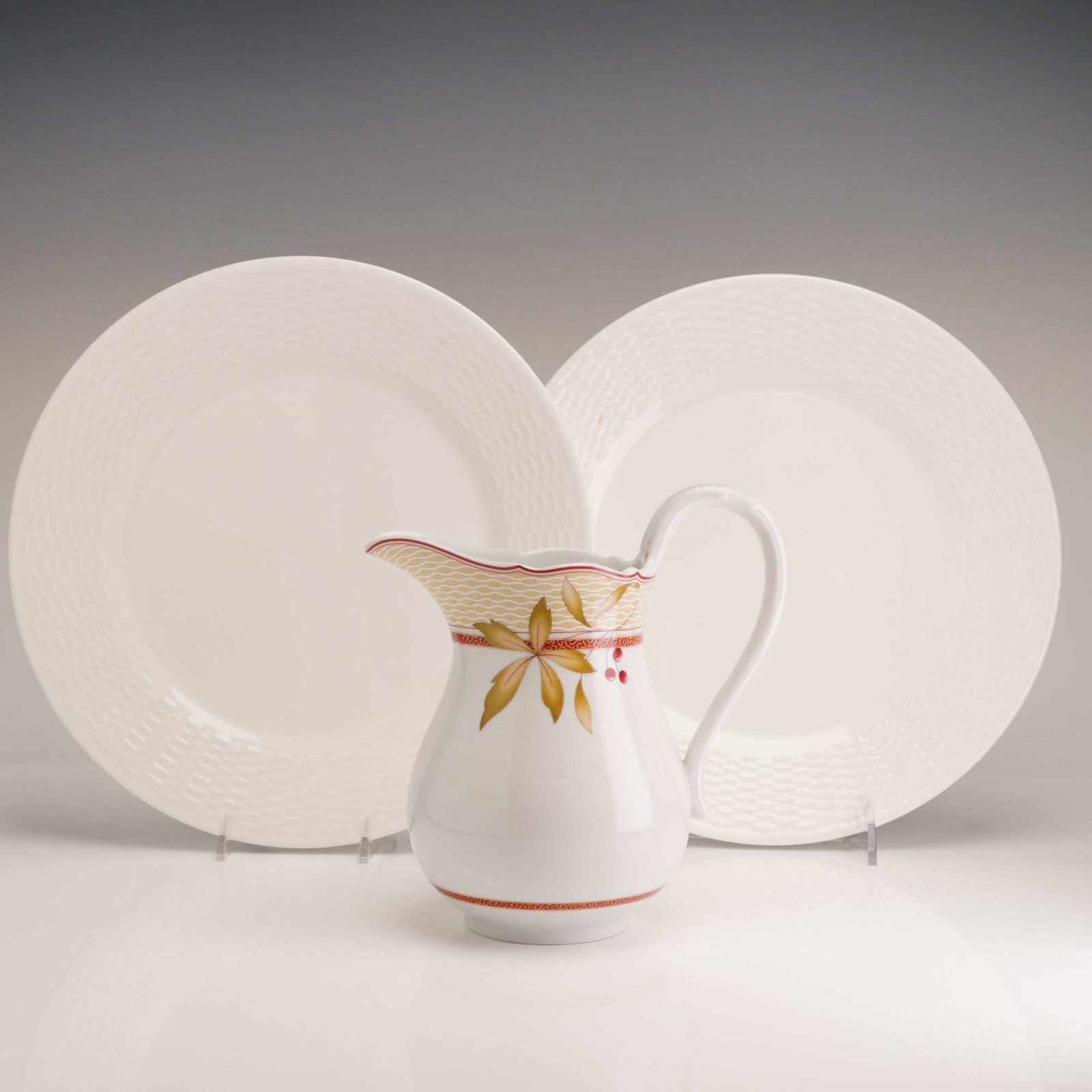 Three Wedgwood Nantucket Pattern Plates and New England Collection Pitcher (1 of 4)