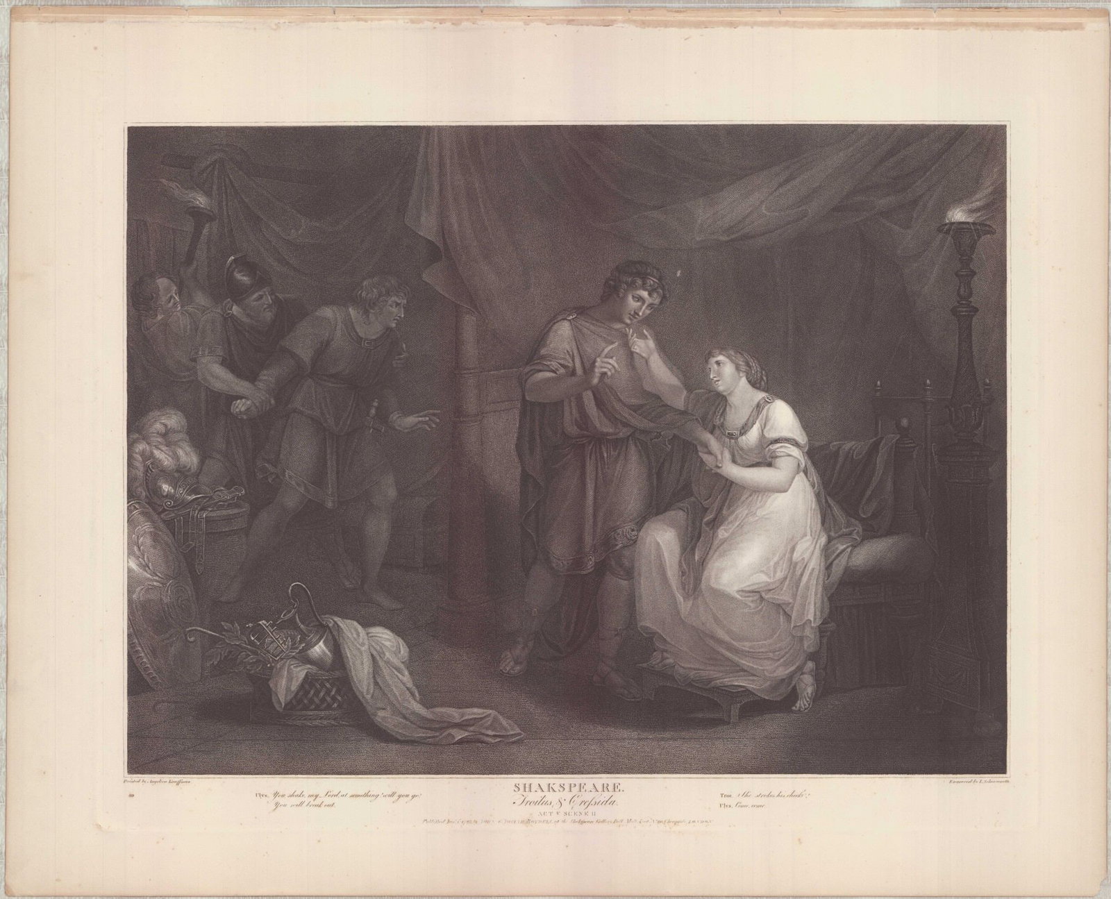 Angelica Kauffman Engraving Troilus & Cressida Boydell Gallery 1795 (1 of 1)