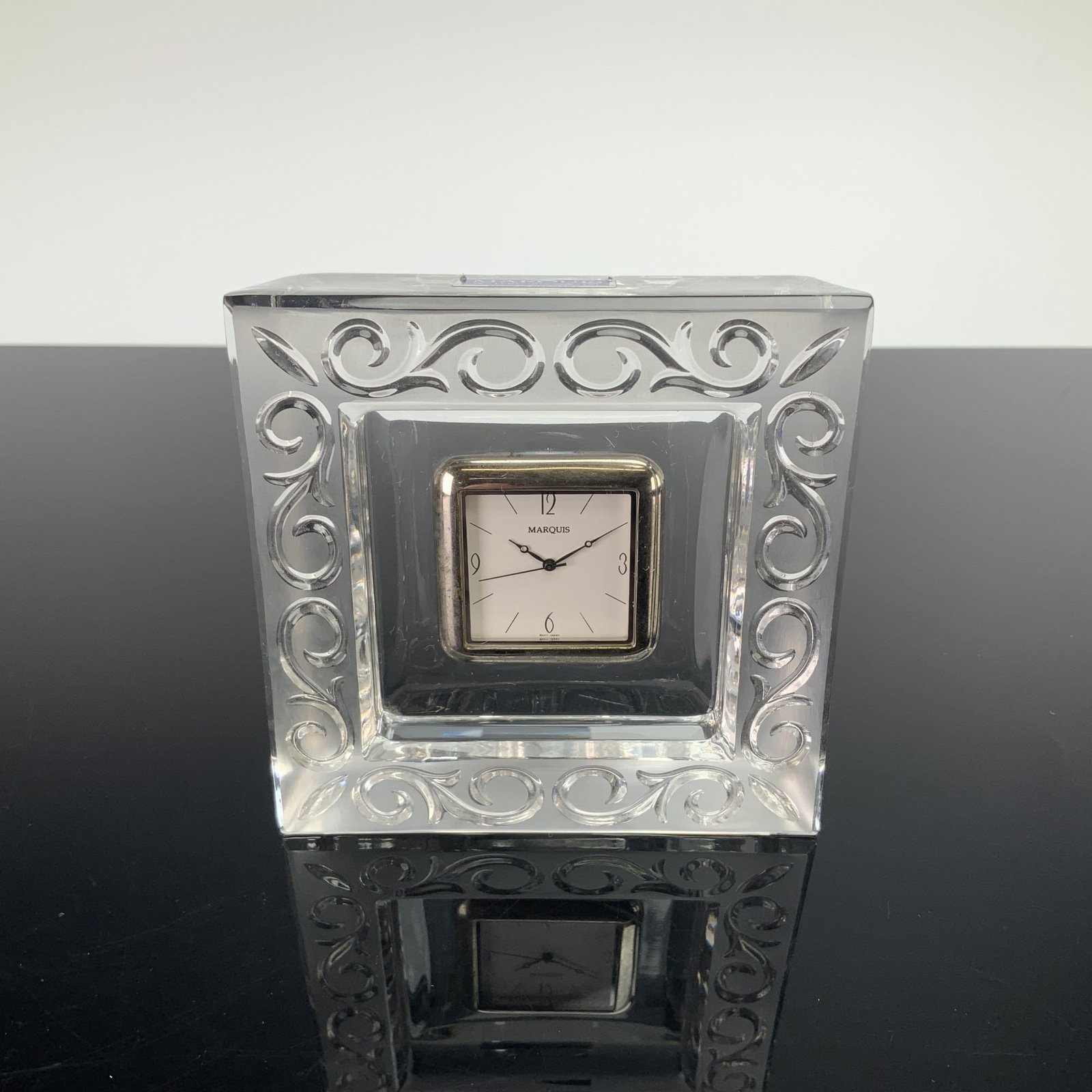 Marquis by Waterford Arabesque Crystal Square Desk Clock (1 of 4)