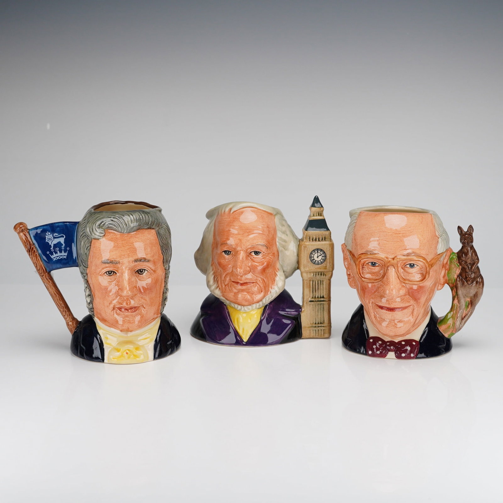 3pc Royal Doulton Character Jugs, Shorter and Doulton (1 of 4)