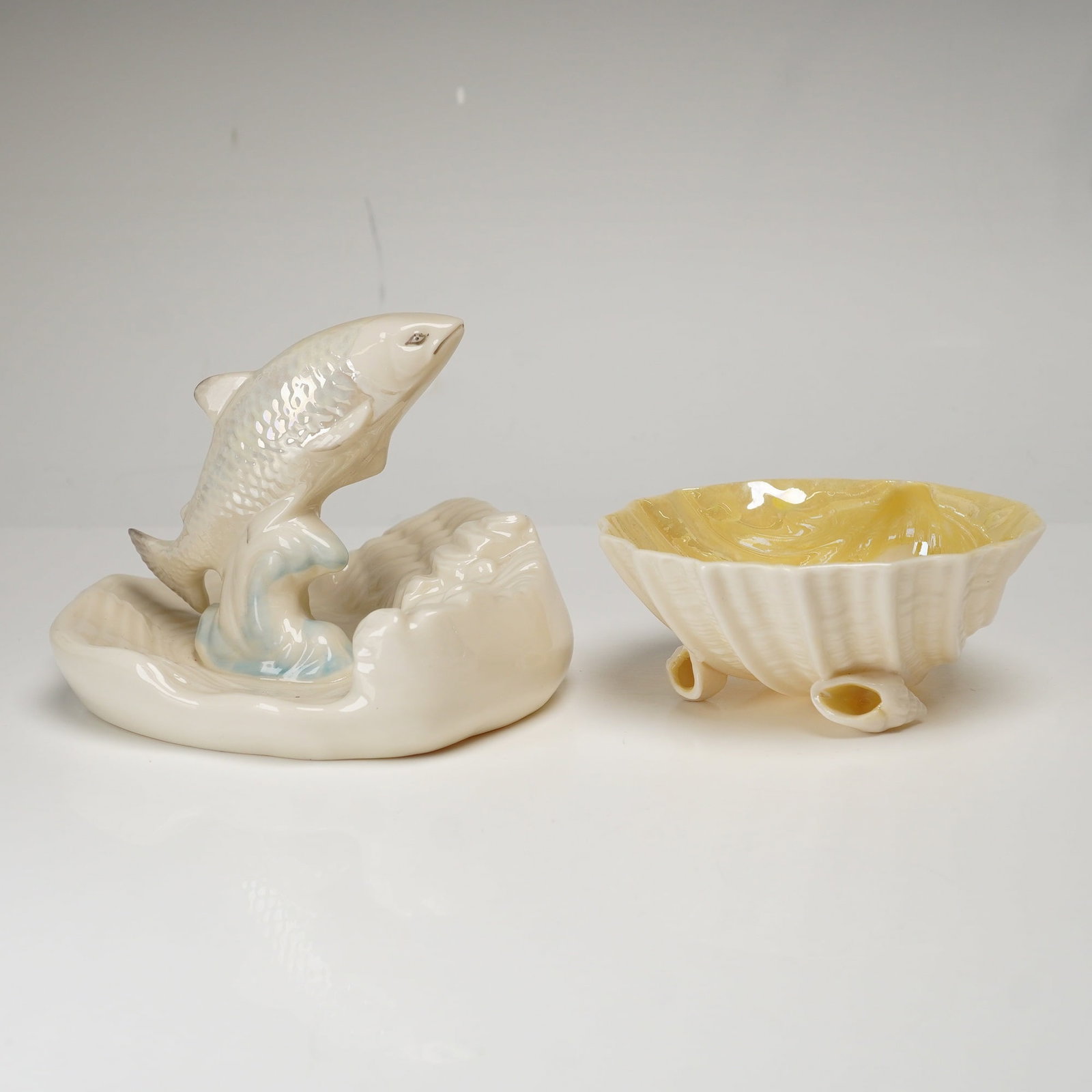 2pc Belleek Parian Porcelain Nautical Items (1 of 2)