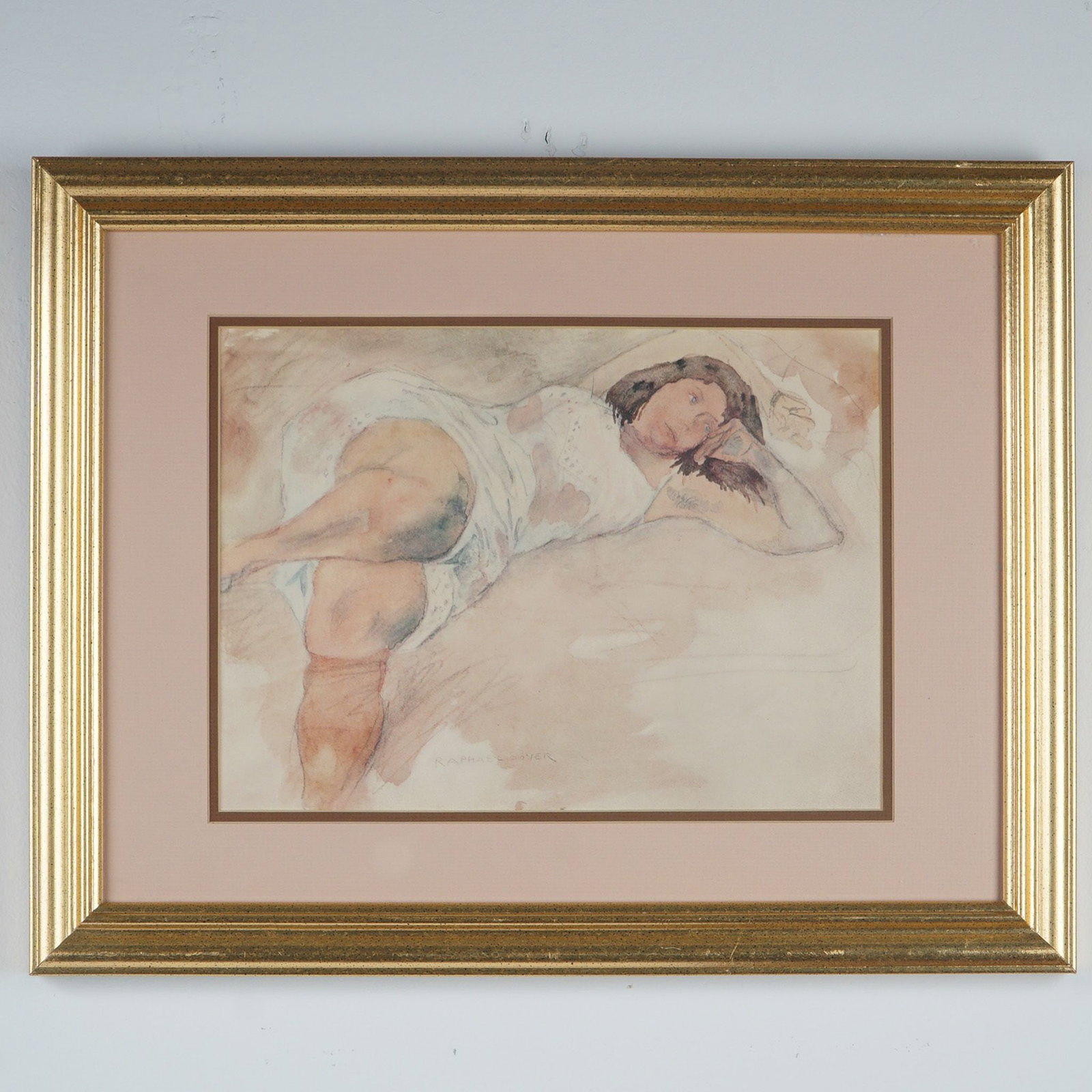 Raphael Soyer, Lithograph on Paper, Reclining Woman (1 of 5)