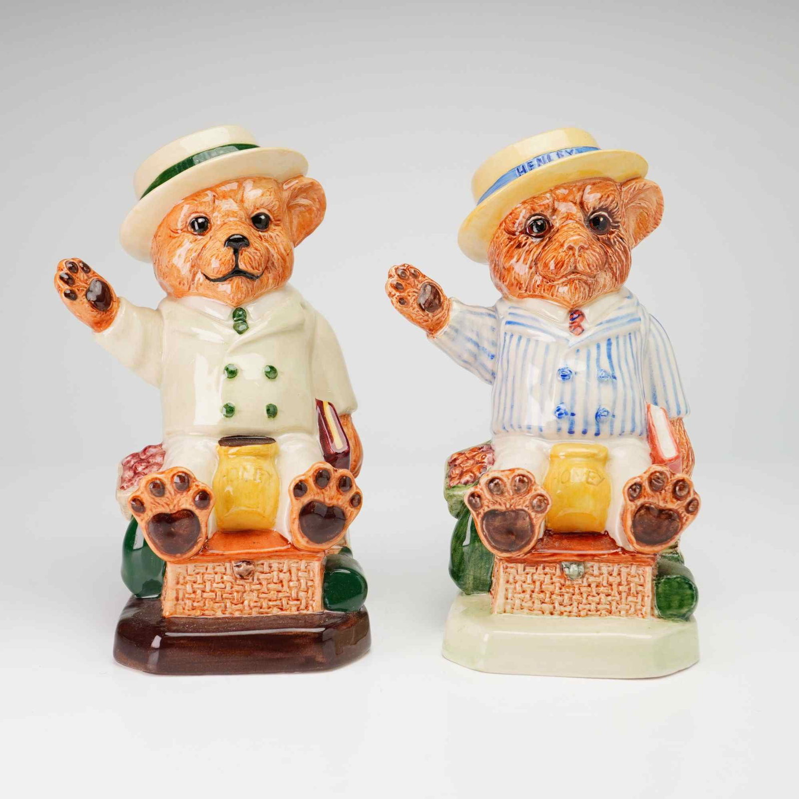 2pc Kevin Francis Mini Teddy Bear Character Toby Jugs by Andy Moss (1 of 3)