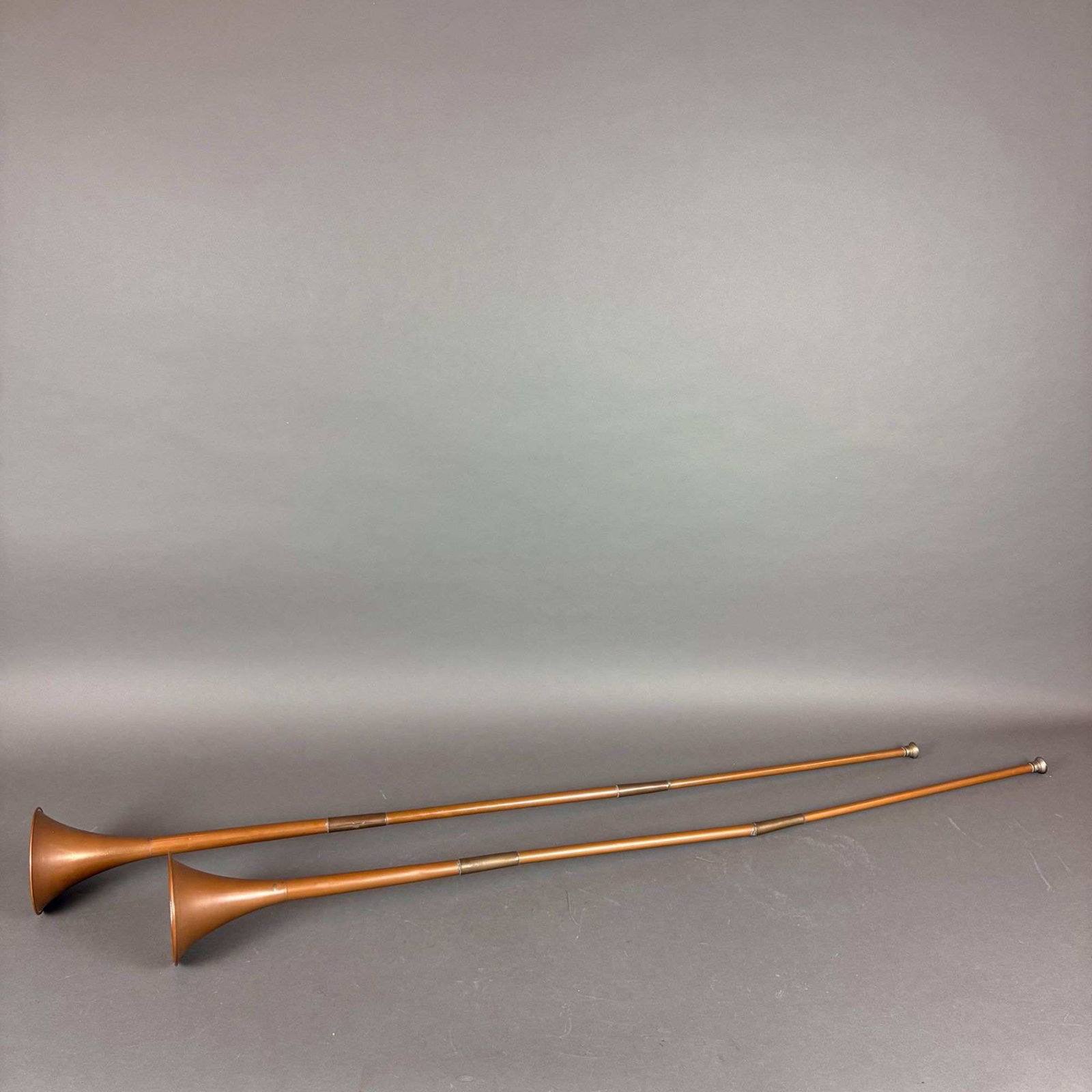 2pc Antique Brass Bugles - 2