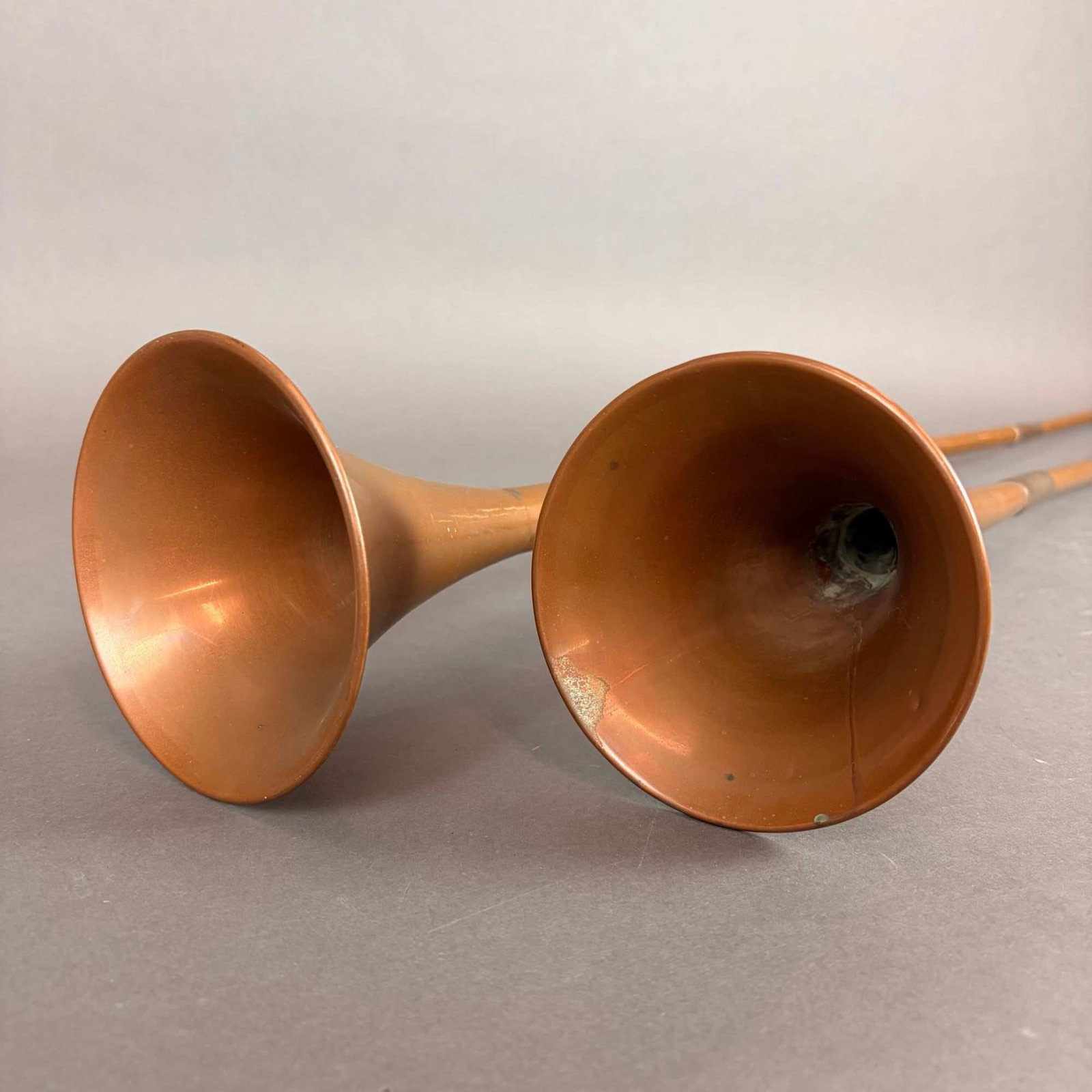 2pc Antique Brass Bugles - 3