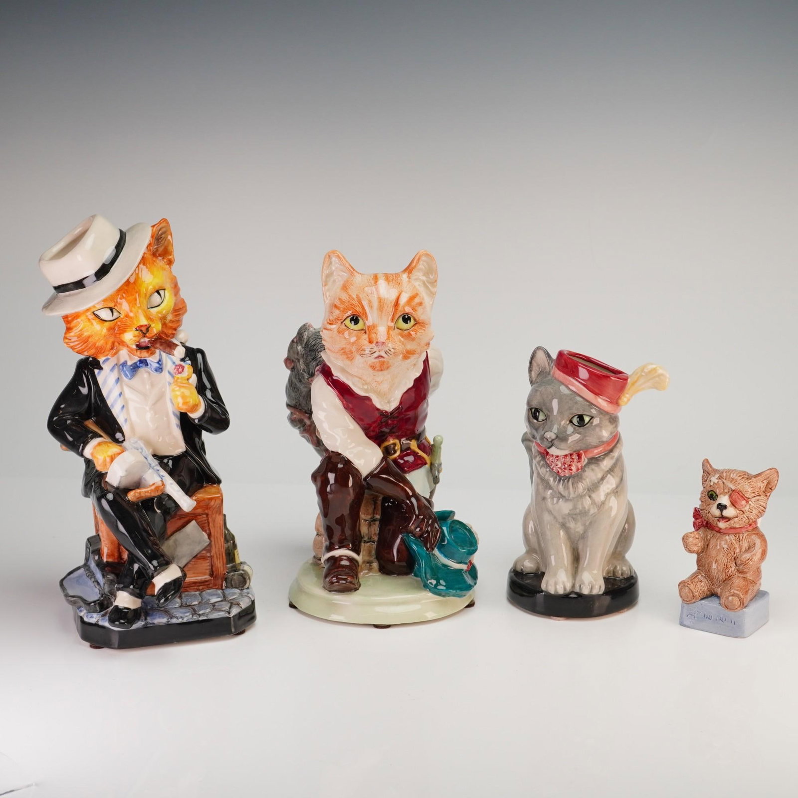 4pc Kevin Francis Cat Toby Jugs Including Al Catone and Puss in Boots (1 of 4)