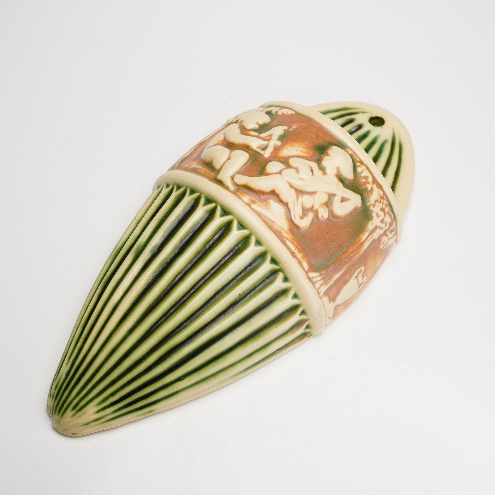 Roseville Pottery Wall Pocket, Donatello (1 of 3)