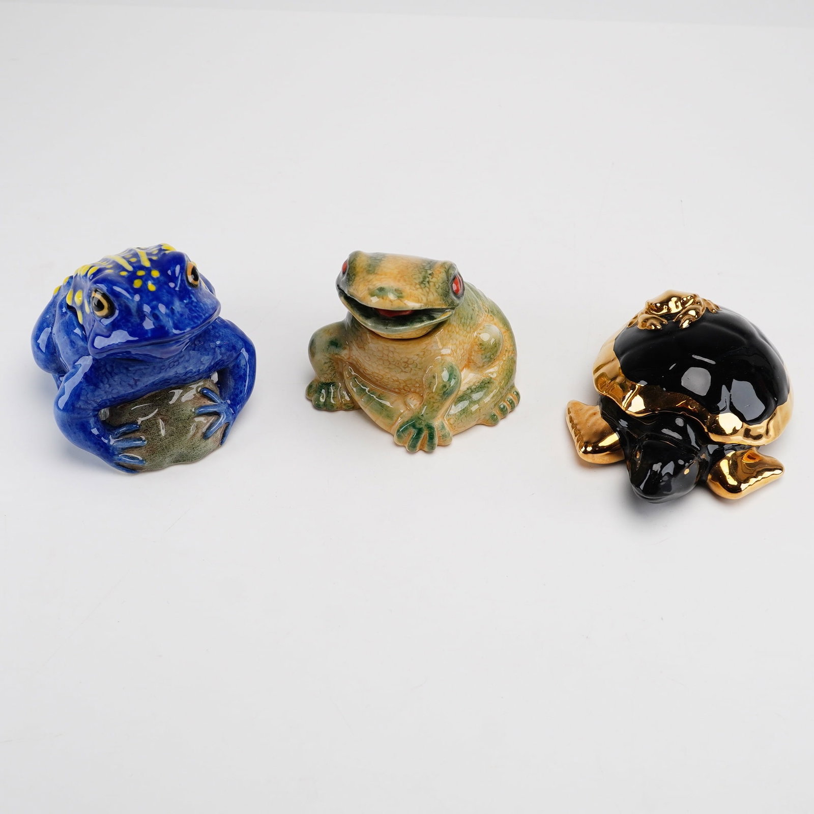 Lot of 3 Kevin Francis Face Pots: Gecko, Limited Edition Frog, and Turtle (1 of 3)