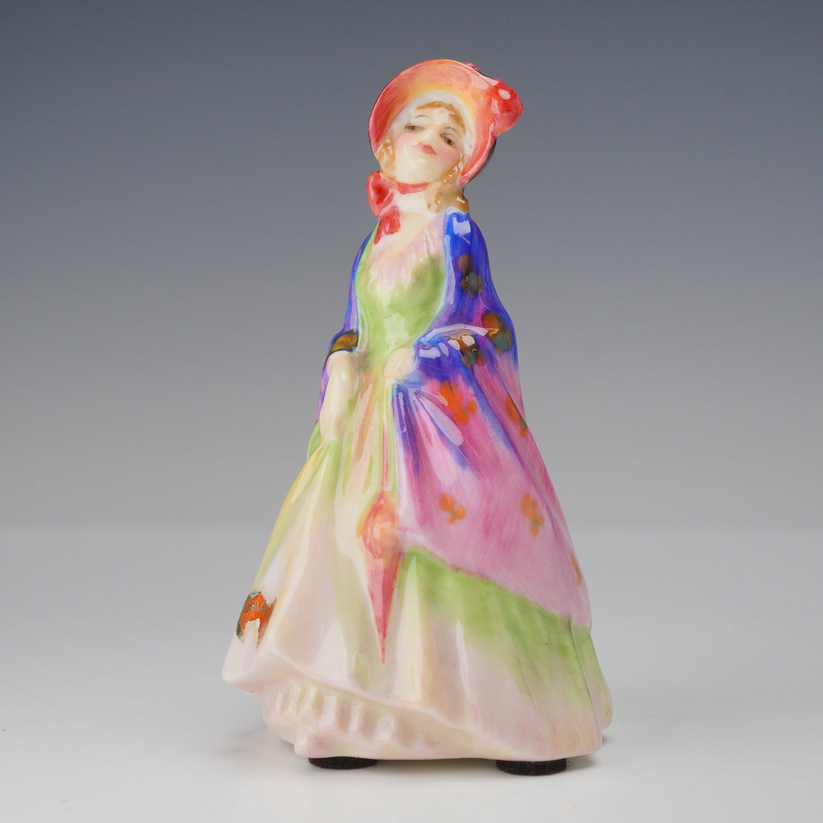 Royal Doulton Bone China Miniature Figurine, Paisley Shawl M4 (1 of 4)