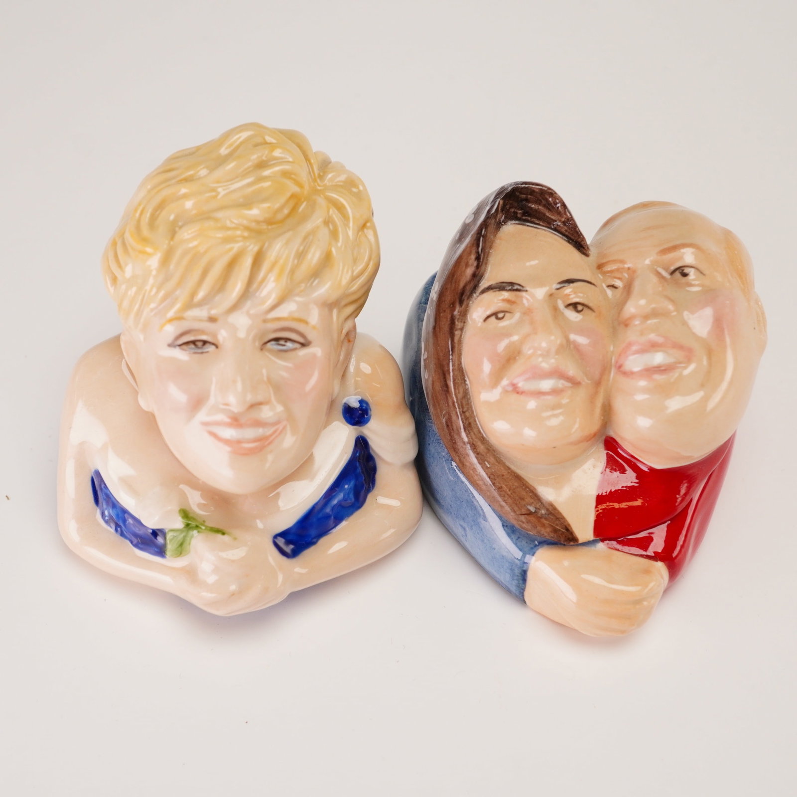 2pc Kevin Francis Face Pots, Prototype Diana and William & Catherine (1 of 4)