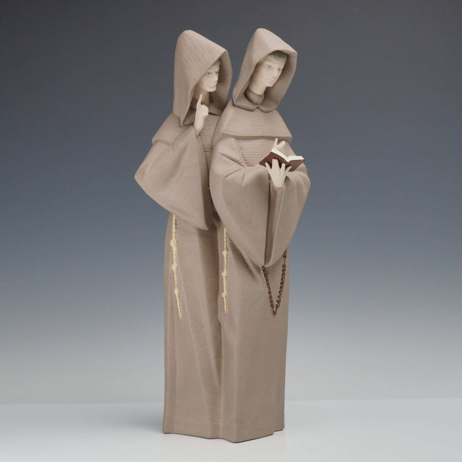 Lladro Gres Porcelain Figurine, Monks at Prayer 01015155 (1 of 4)