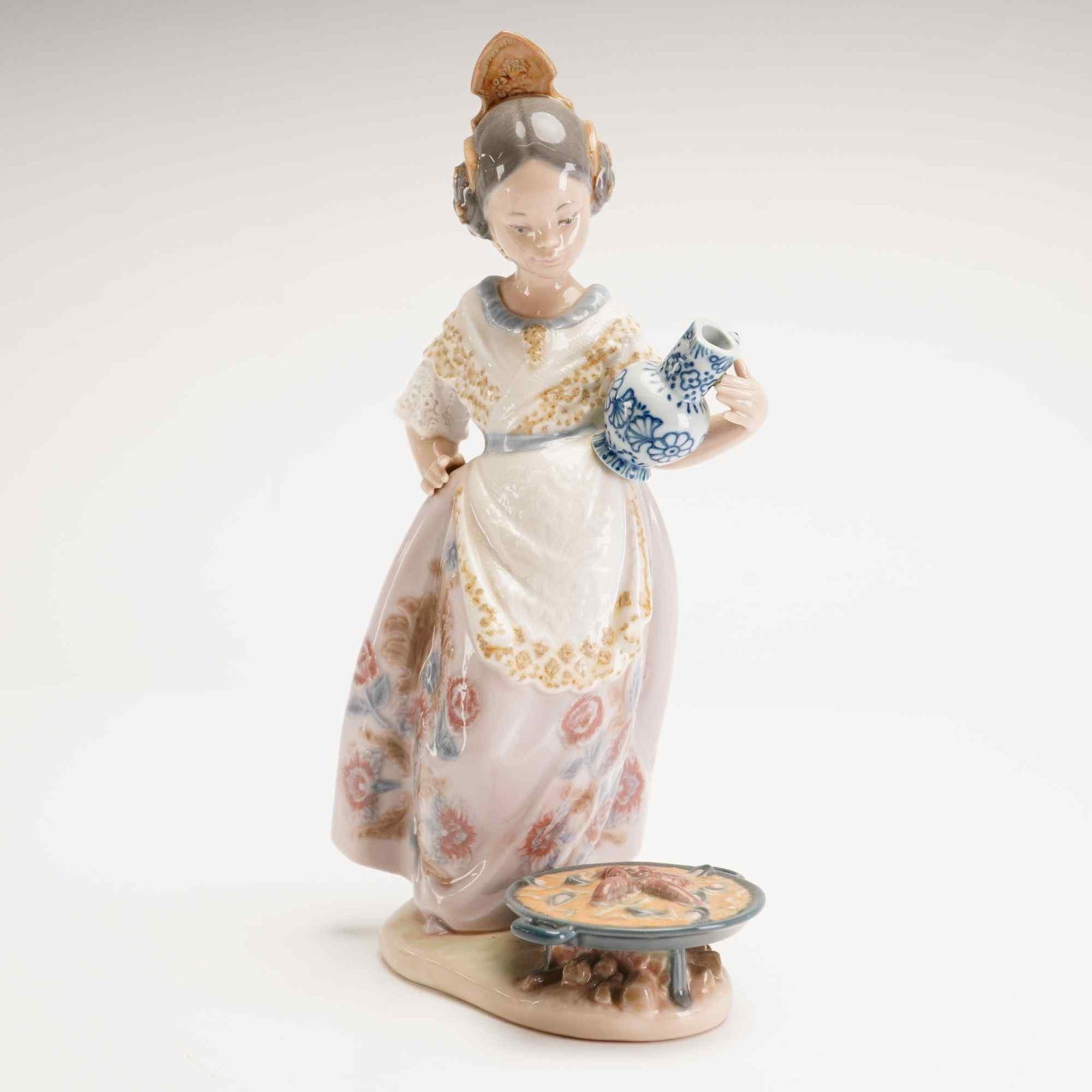 Lladro Porcelain Figurine Making Paella Model 5254 (1 of 3)