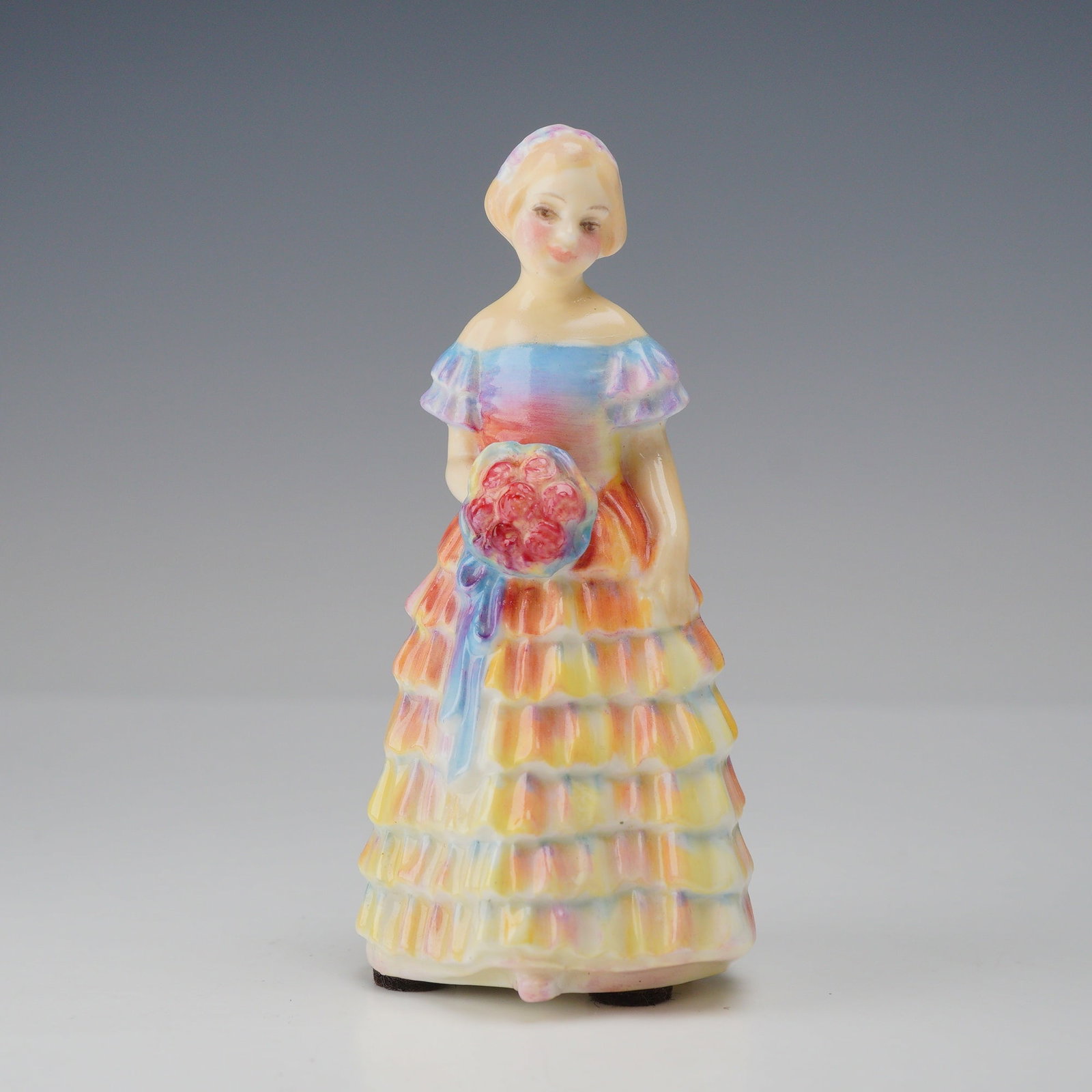 Royal Doulton Bone China Miniature Figurine, Bridesmaid M12 (1 of 4)