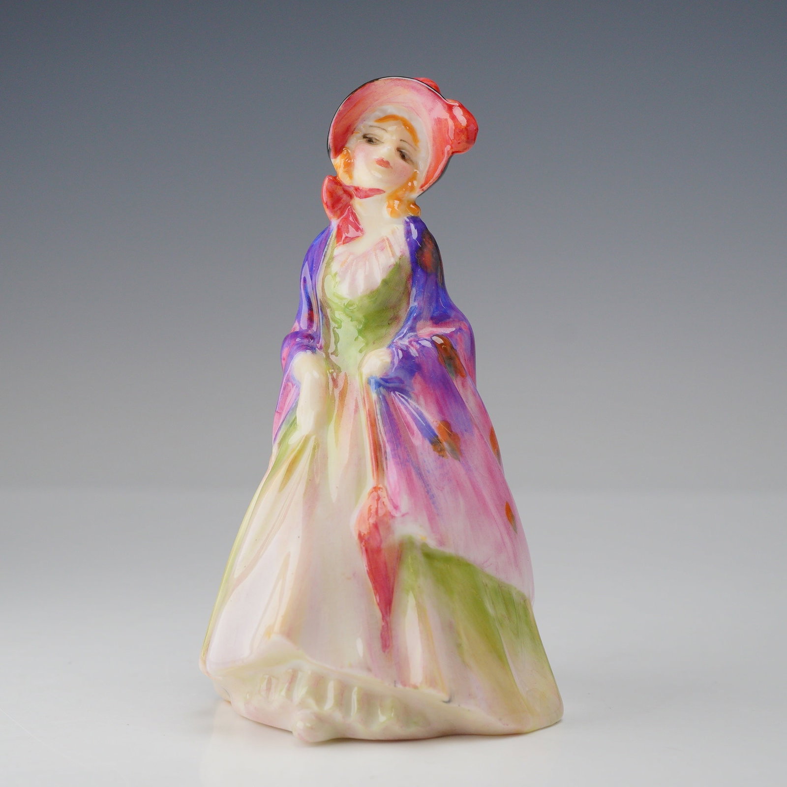 Royal Doulton Miniature Porcelain Figurine, Paisley Shawl M4 (1 of 4)