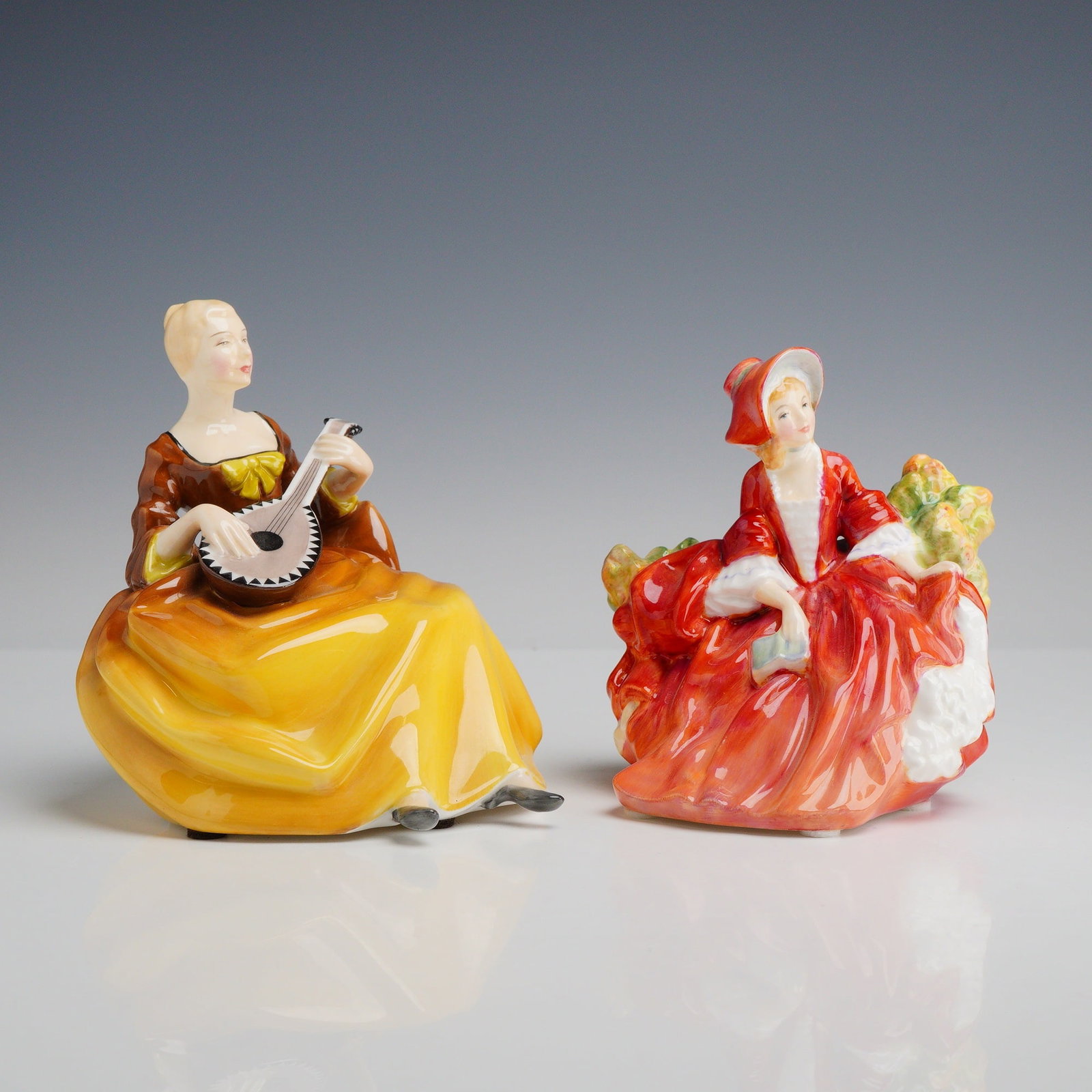 Two Royal Doulton Glazed Bone China Figurines, Symphony HN 2287 and Lydia HN 1908 (1 of 3)