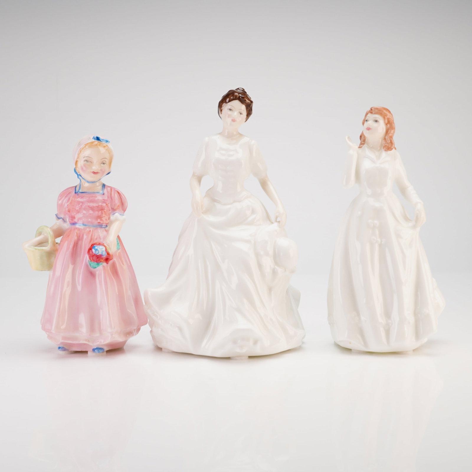 3pc Royal Doulton Bone China Figurines including Harmony, Joy, and Tinkle Bell (1 of 3)