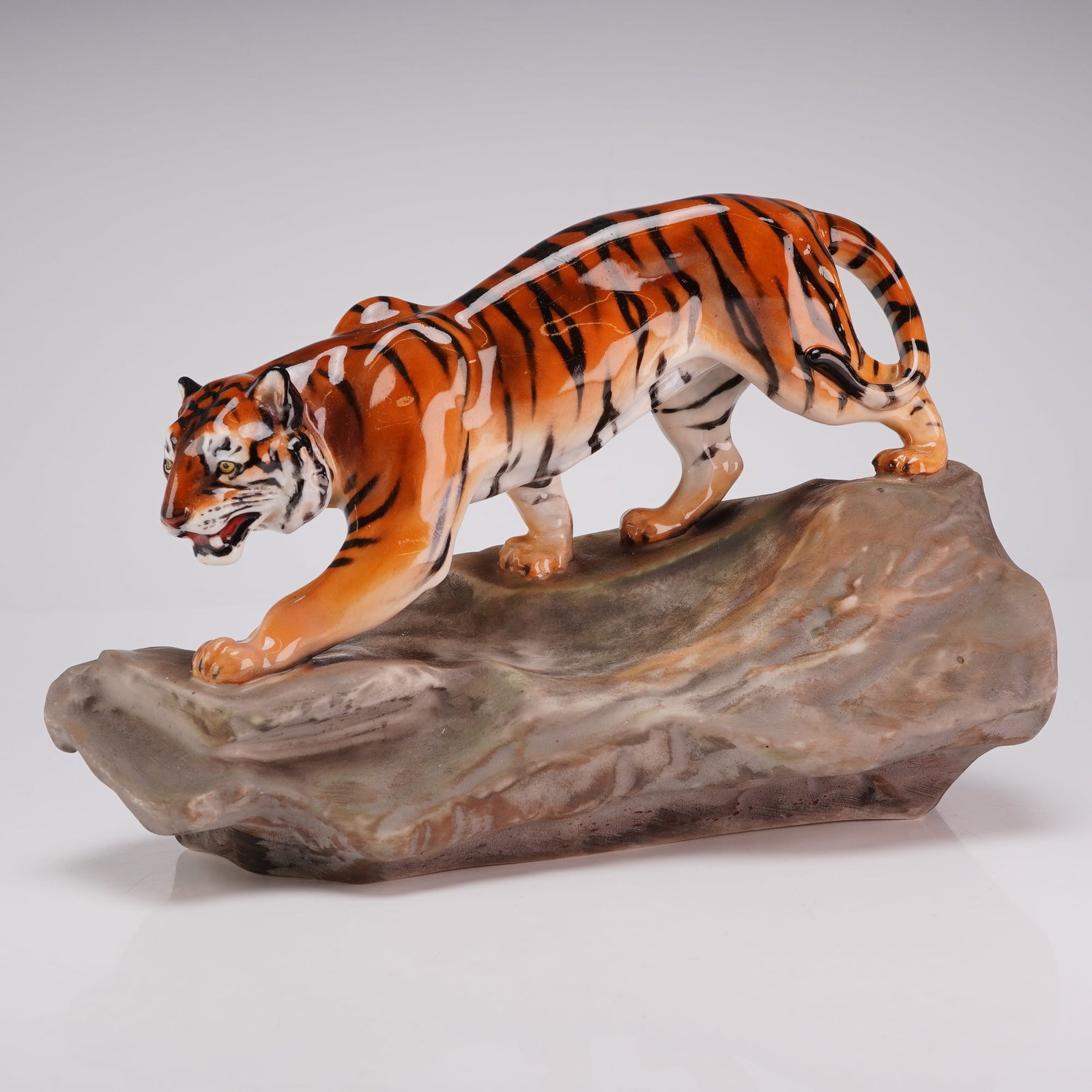 Royal Doulton by Charles Noke, Rare Small Size Tiger on a Rock HN2535 (1 of 3)