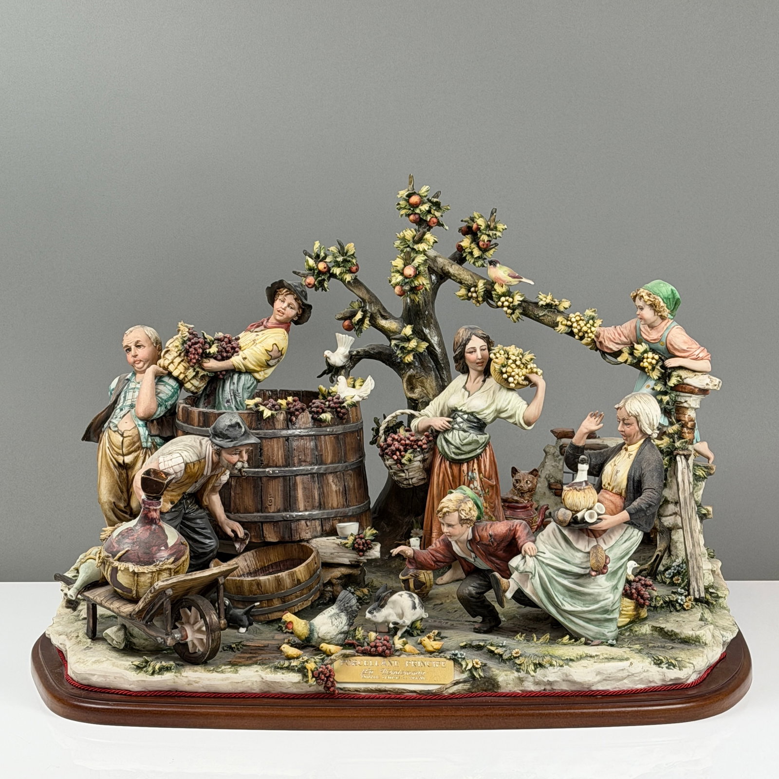 Italian Capodimonte Porcellane Principe La Vendemmia Figural Group by Luciano Cazzola (1 of 8)