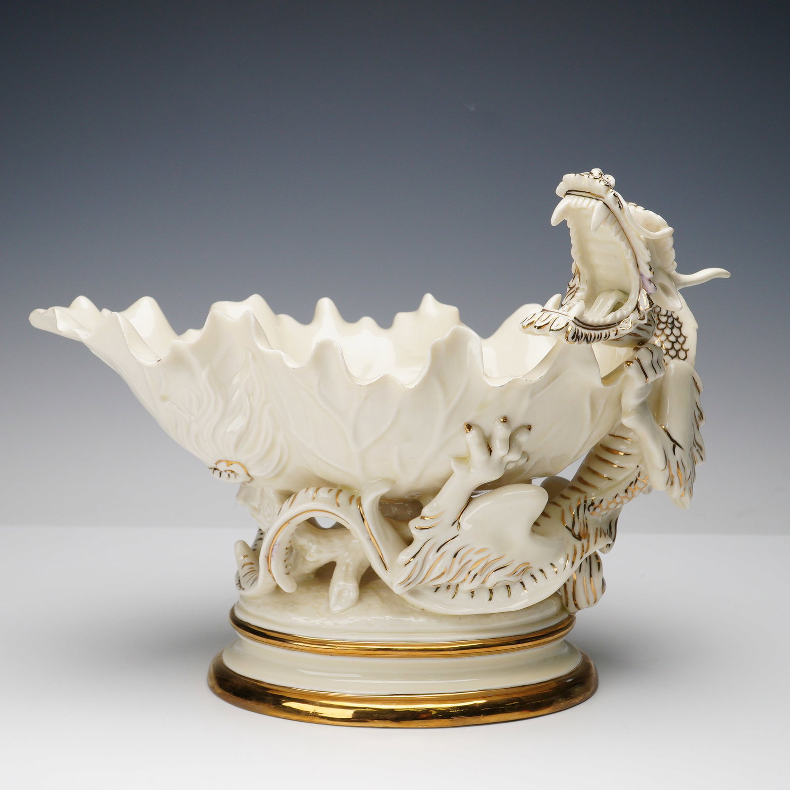 Doulton Burslem Porcelain Dragon Centerpiece Bowl (1 of 8)