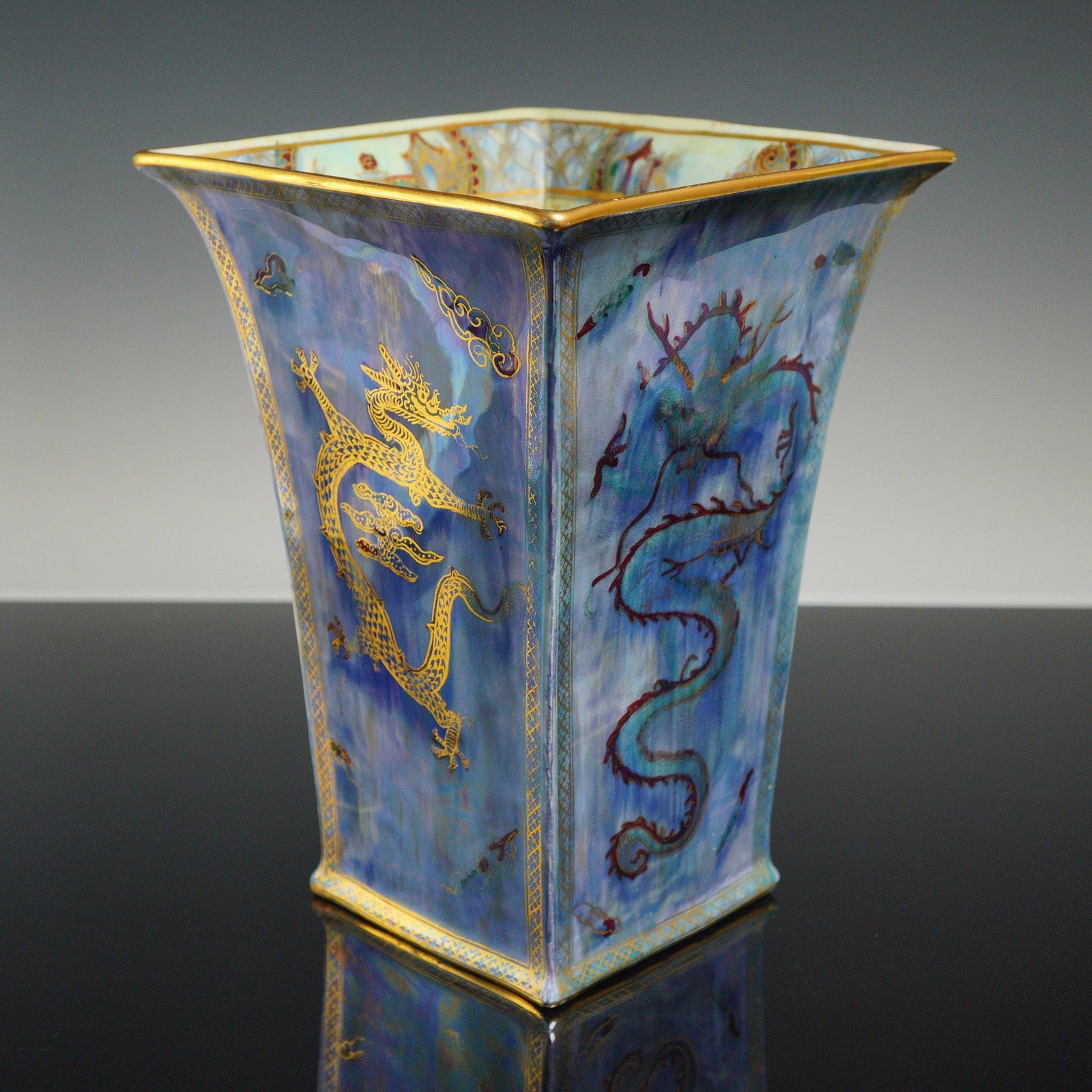 Wedgwood Fairyland Lustre Dragon Square Vase (1 of 4)