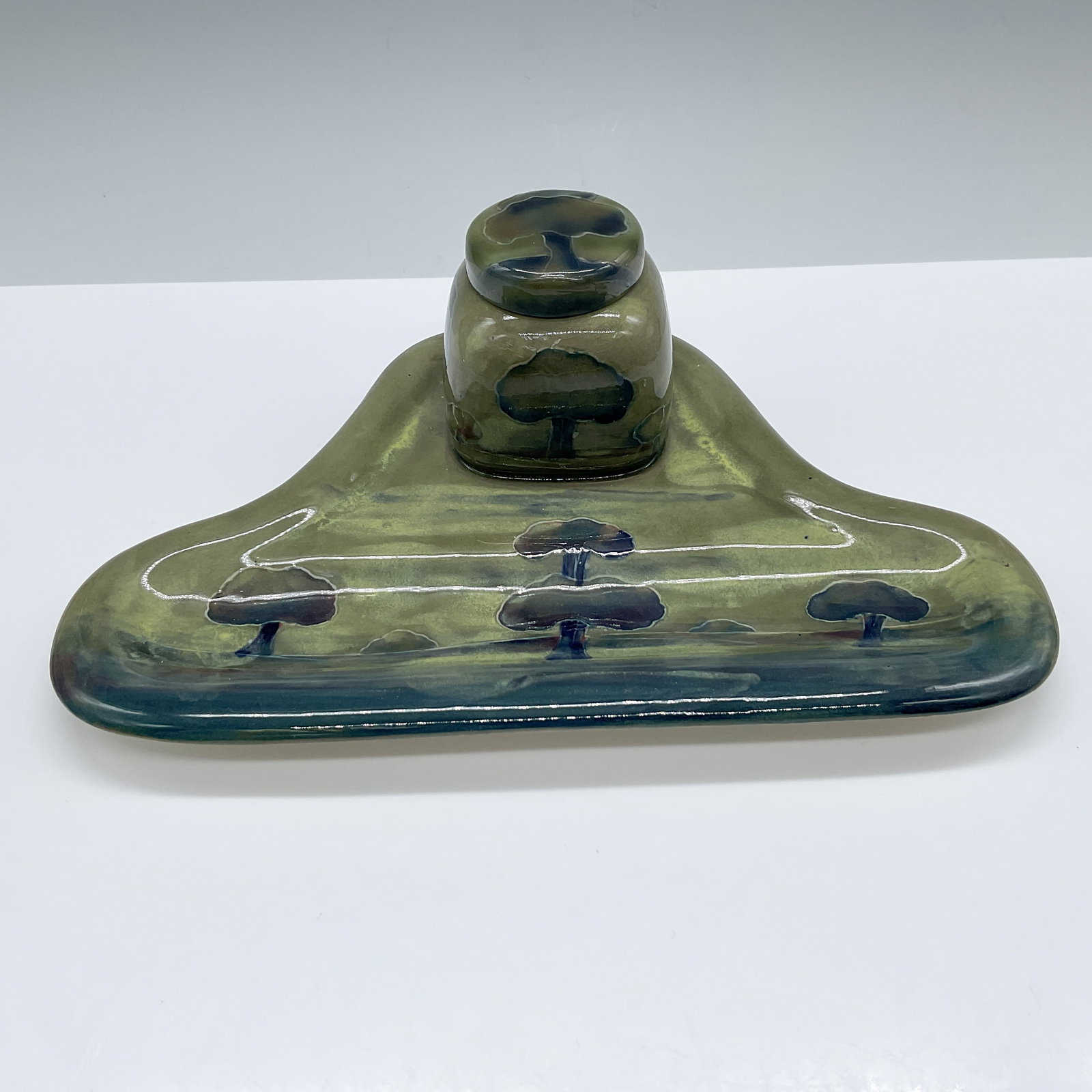 Moorcroft Pottery Inkwell and Ink Pen Holder, Hazeldene (1 of 4)