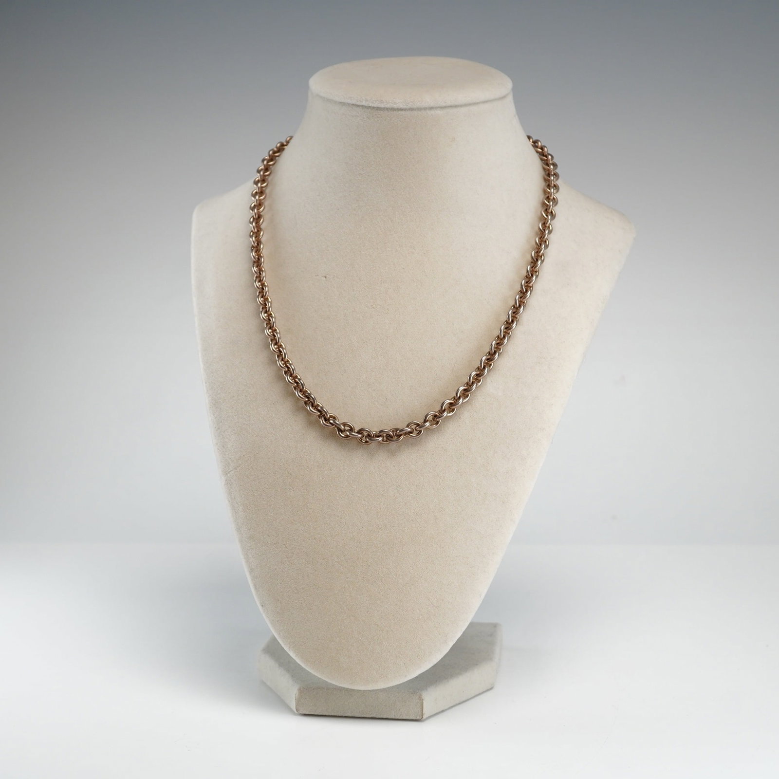 Sterling Silver Double Link Chain Necklace with Toggle Clasp (1 of 3)