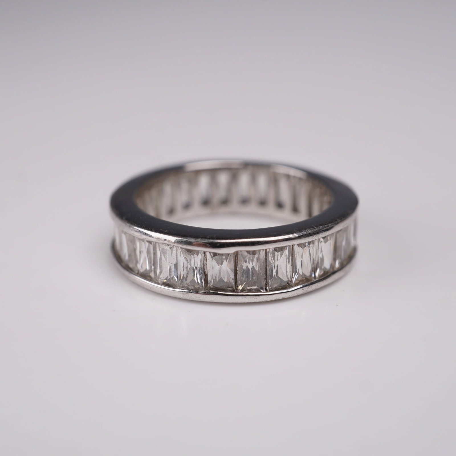 Clear Stone Eternity Band Ring (1 of 4)