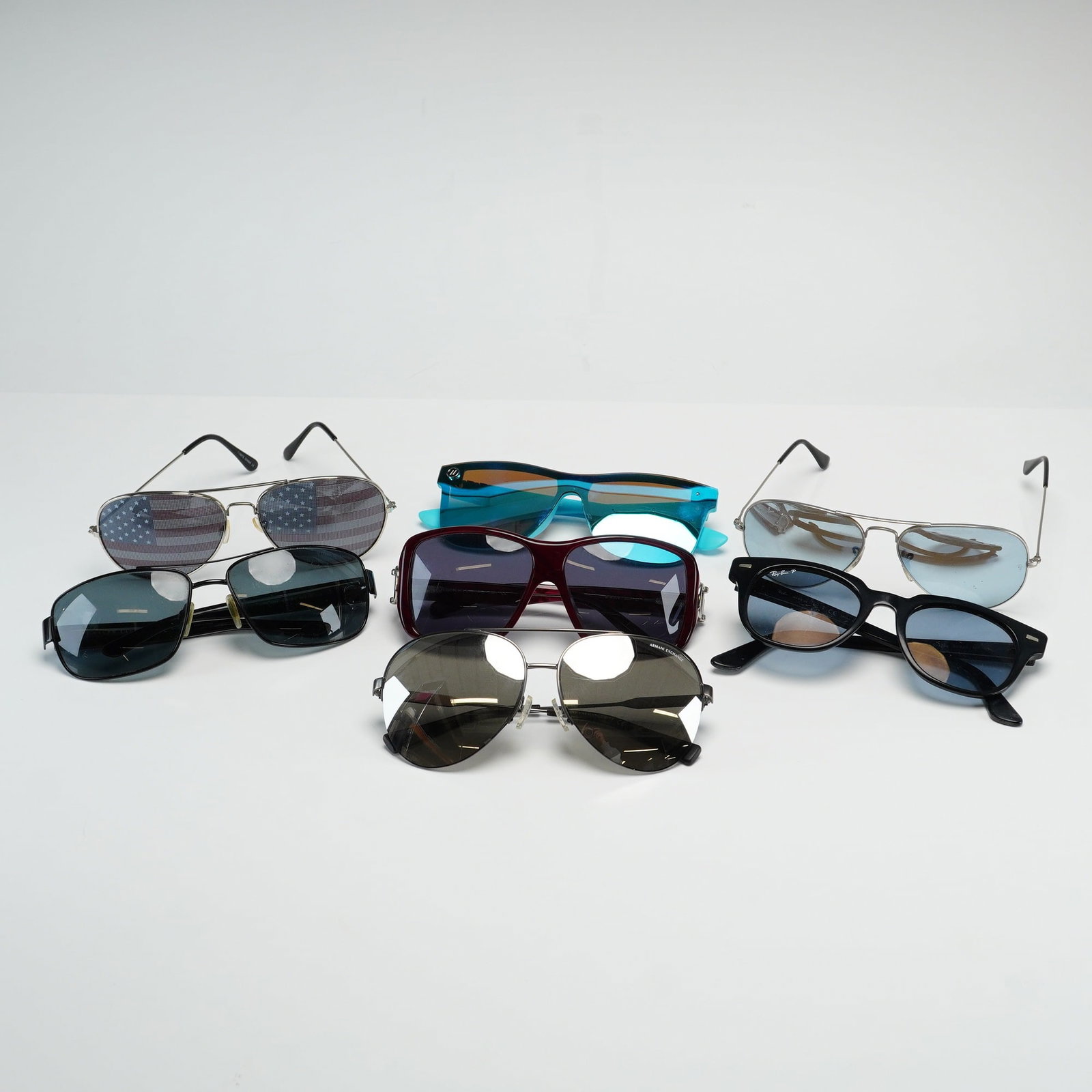 7pc Designer and Fashion Sunglass Lot Including Ray-Ban, Burberry, and Polo (1 of 5)