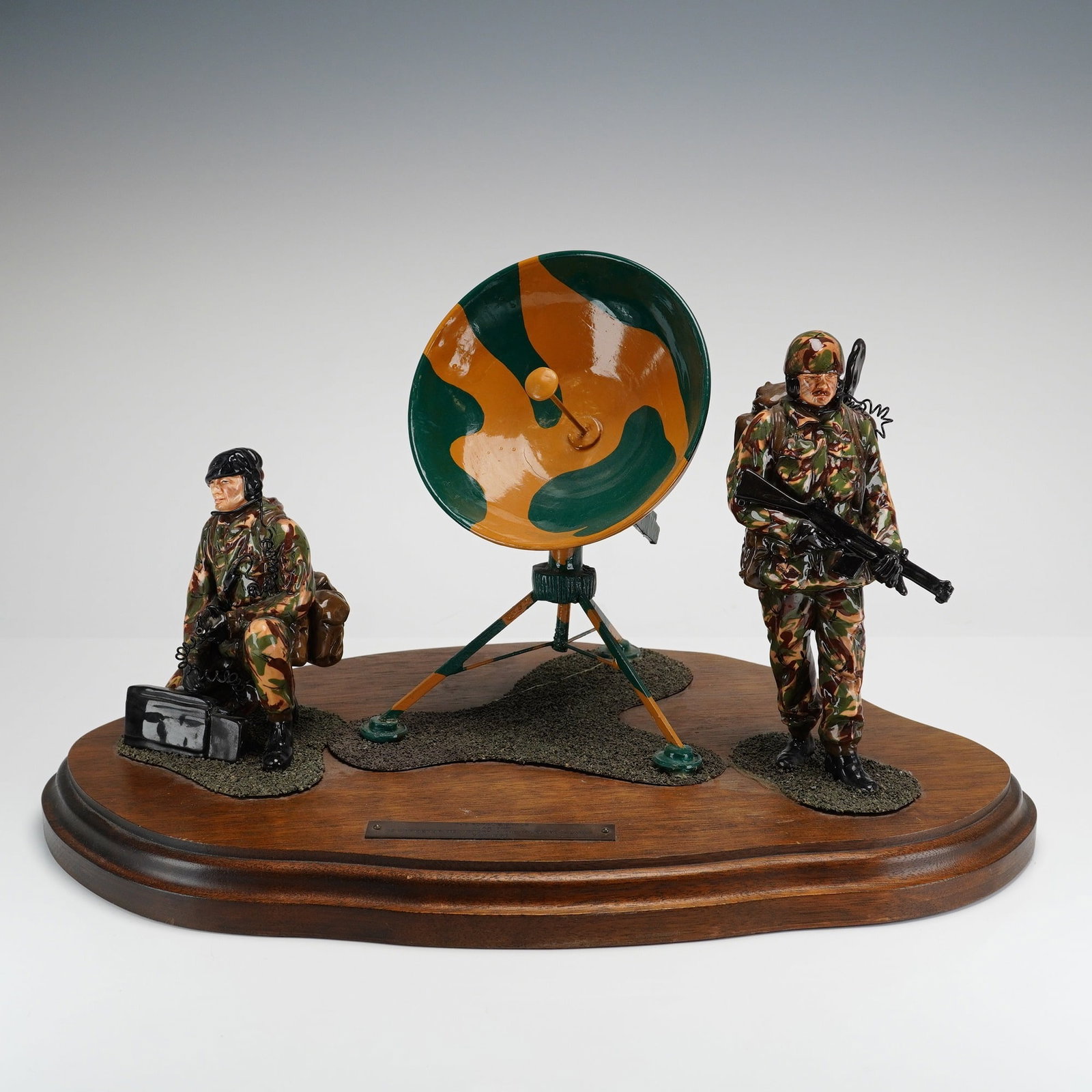Michael Sutty Porcelain Commemorative Military Tableau, The Royal Signals Ajax Bay (1 of 5)