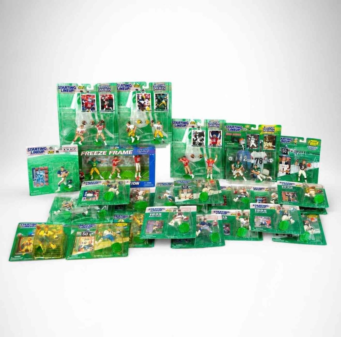 25pc NFL Kenner Starting Lineup Collectibles Grouping from the Late 1990s (1 of 4)