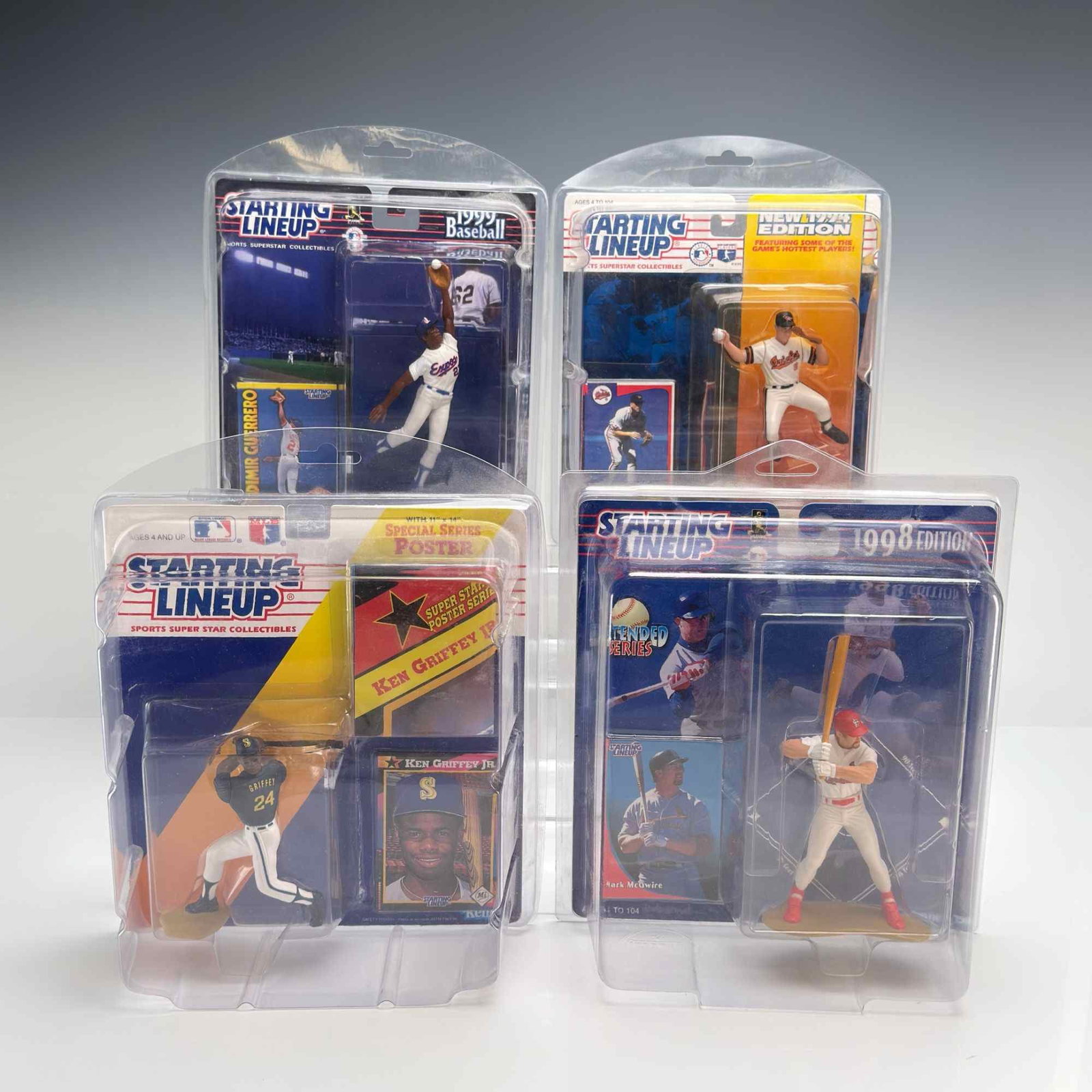 4pc Kenner Starting Lineup Action Figures MLB featuring Ken Griffey Jr. and Mark McGwire (1 of 3)