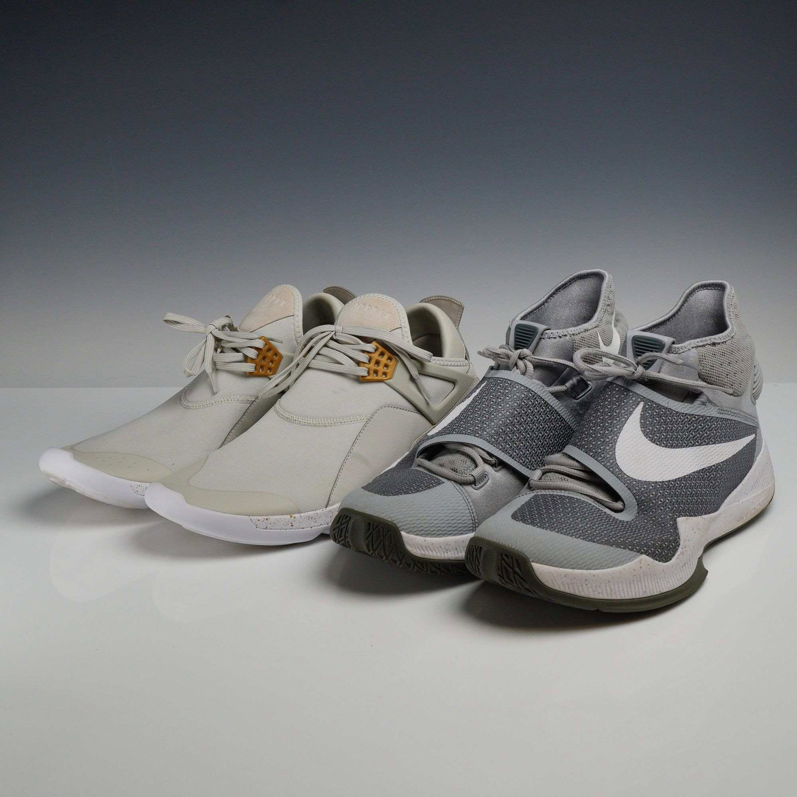 Lot of 2 Pairs of Sneakers Nike Zoom Hyperrev and Jordan Fly 89 Bone White Size 12 (1 of 6)