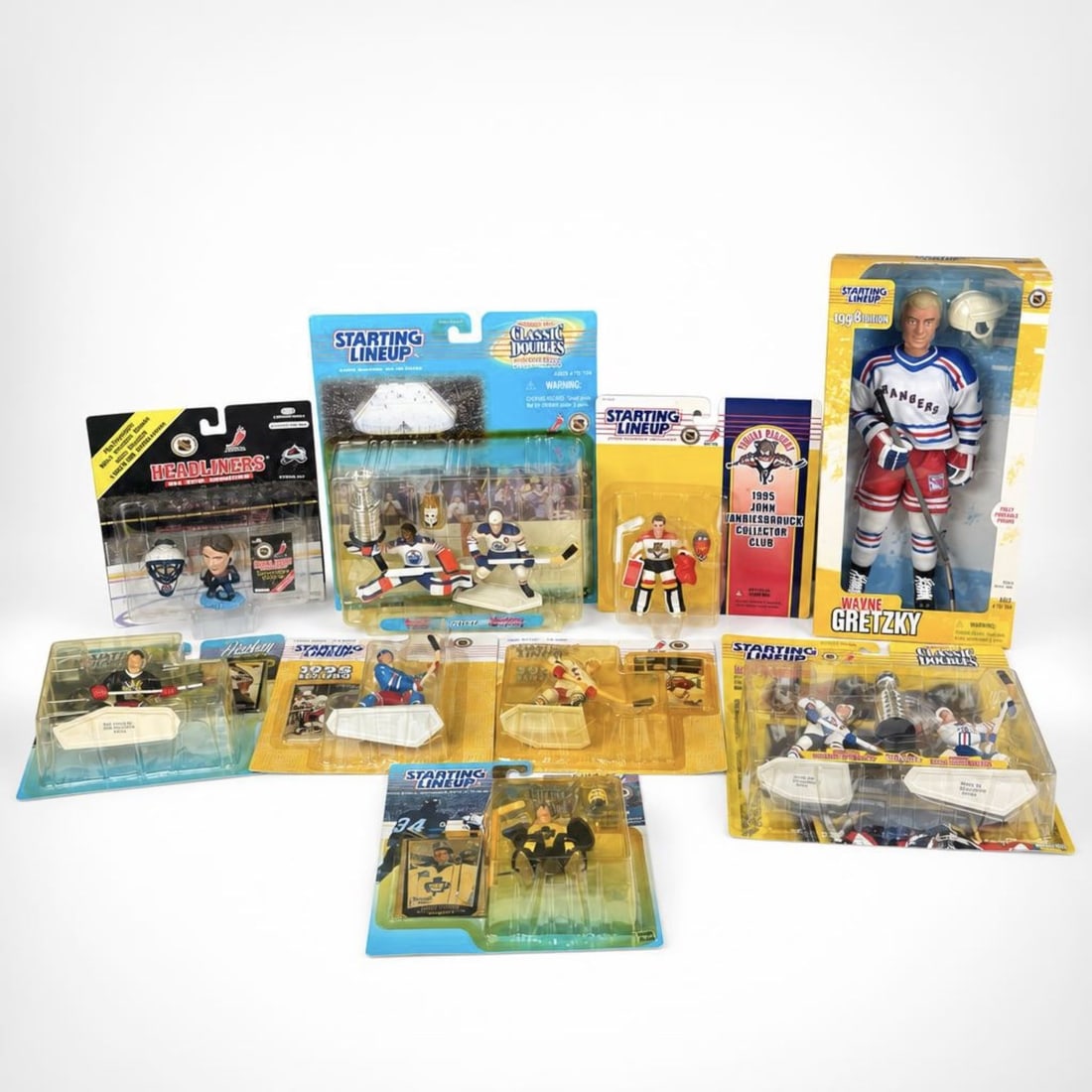 9pc Collection of Late 1990s NHL Starting Lineup and Headliners Hockey Collectibles (1 of 4)