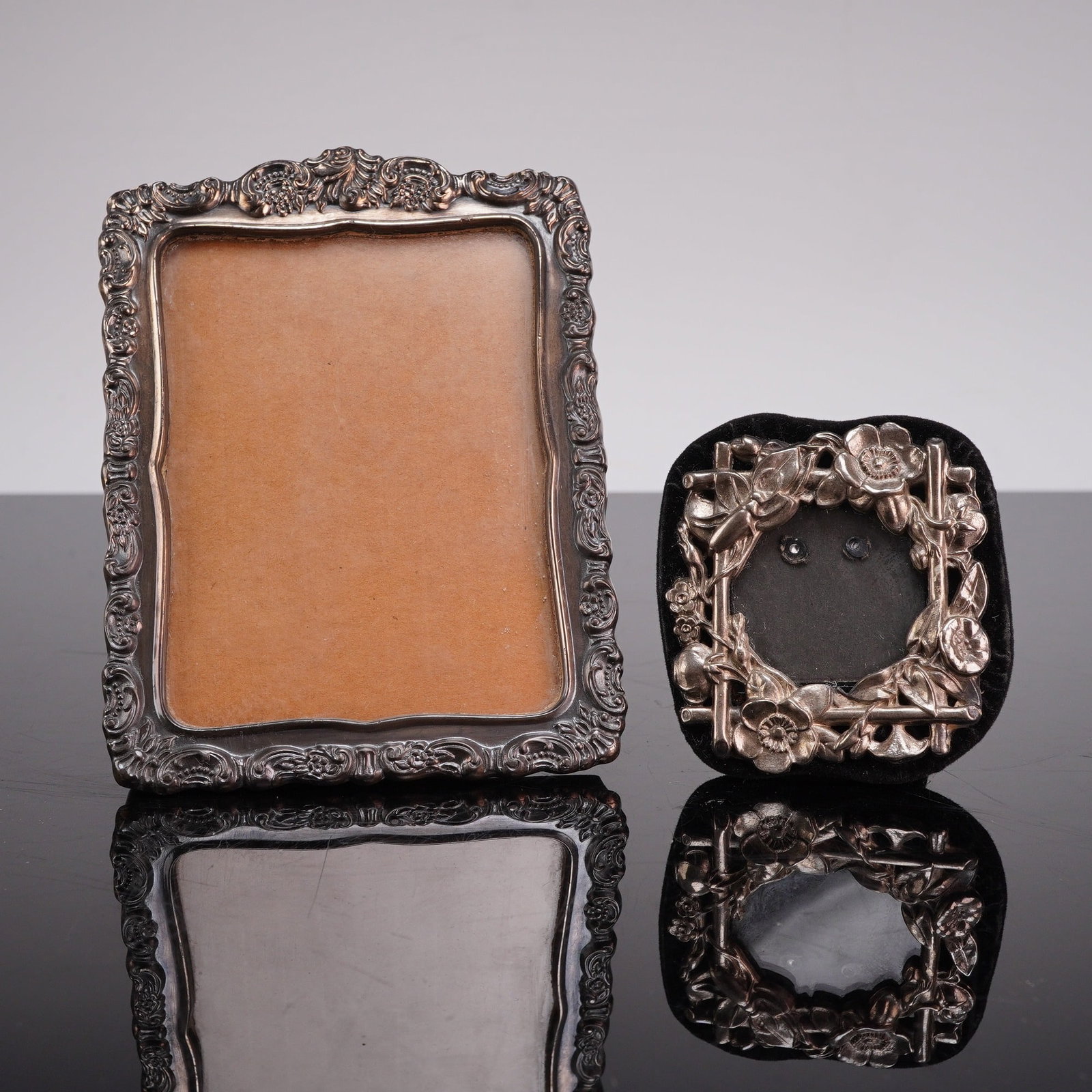 2pc Silver Plated & Toned Frames including Baroque by Wallace (1 of 4)