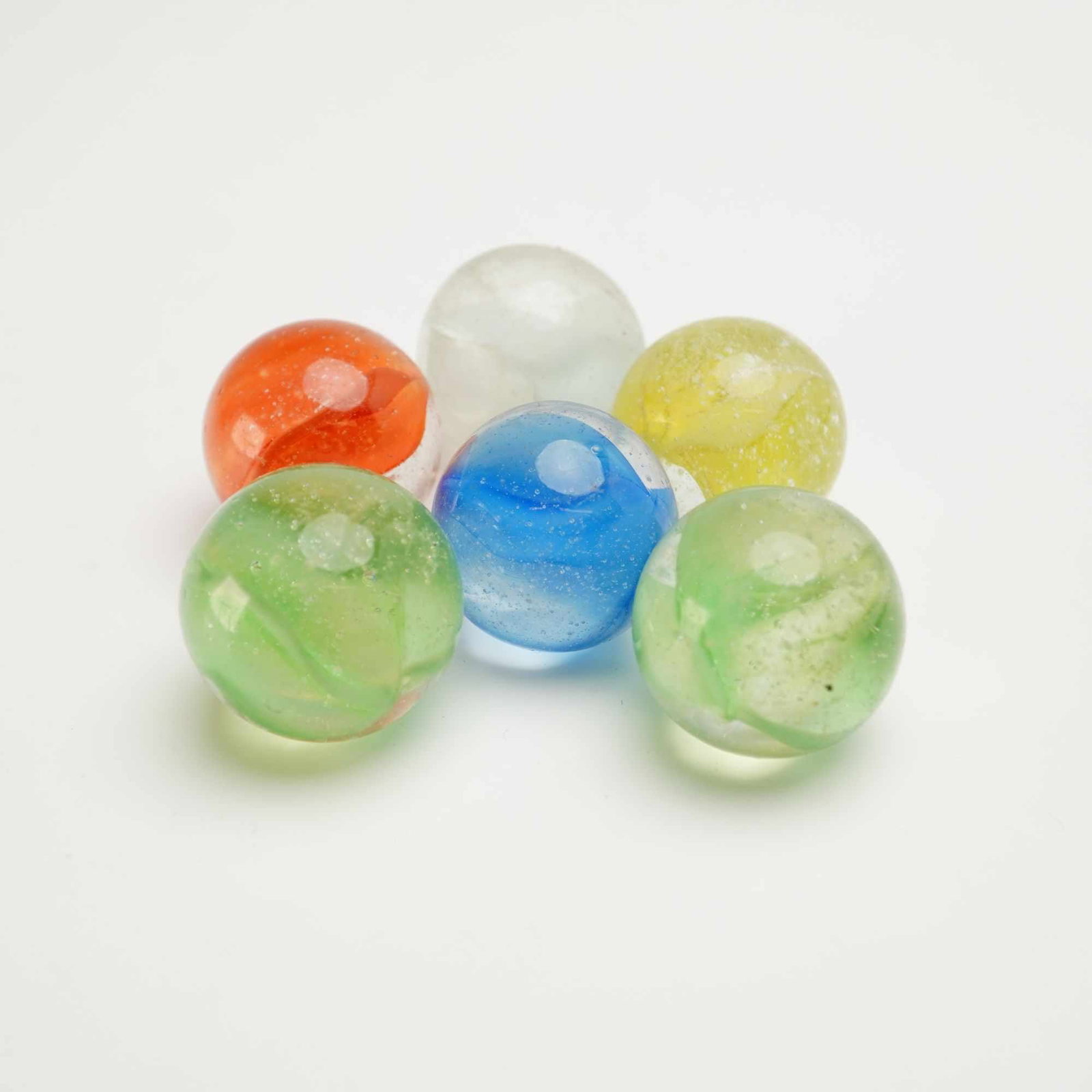 6pc Swirl Glass Shooter Marbles (1 of 3)