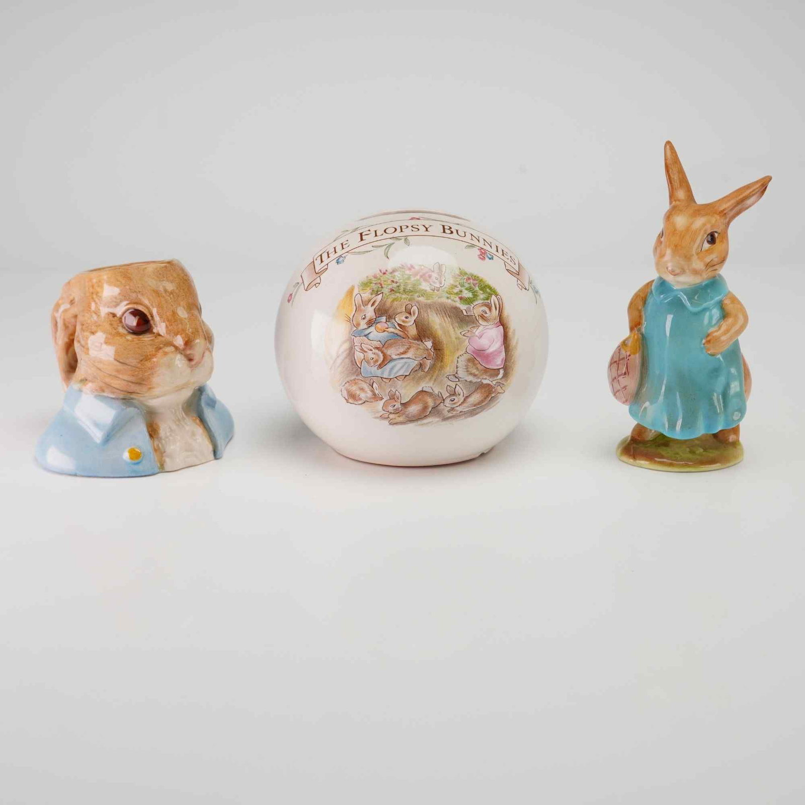 3pc Royal Albert and Beswick Beatrix Potter Ceramic Collectibles (1 of 4)