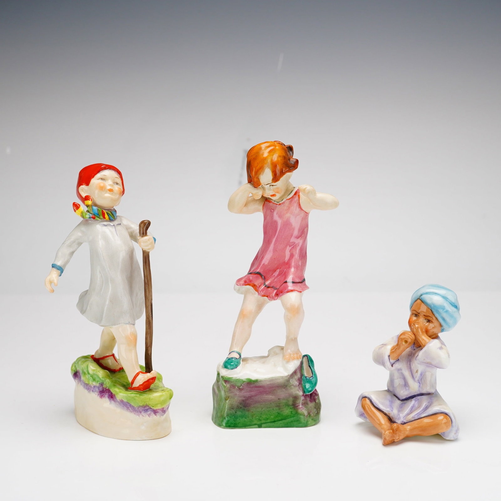 3pc Royal Worcester Porcelain Figurines Modeled by Freda Doughty (1 of 4)