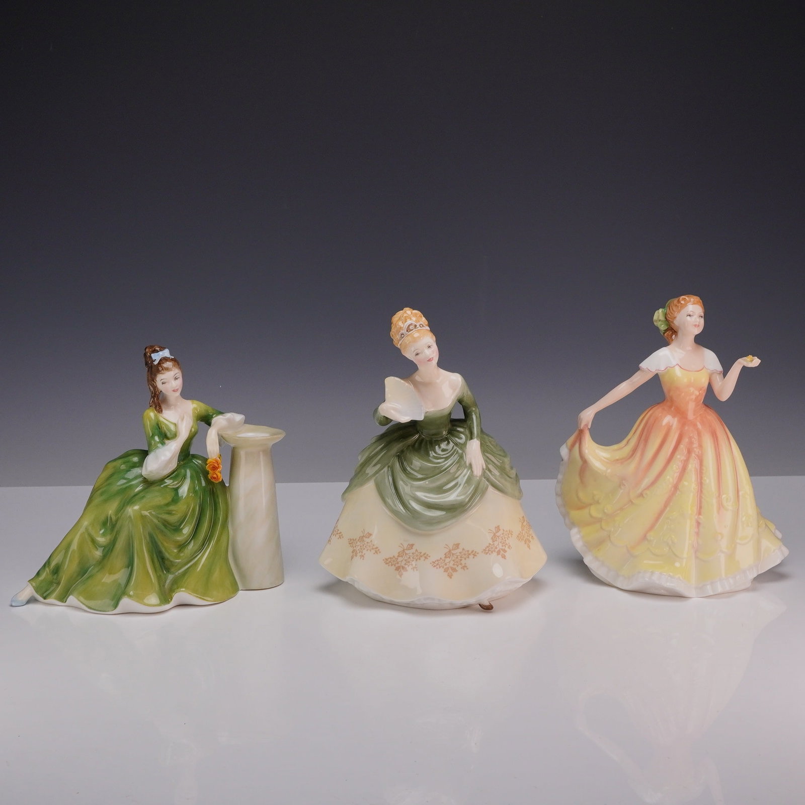 Lot of 3 Royal Doulton Figurines - Soiree, Secret Thoughts, and Deborah (1 of 3)