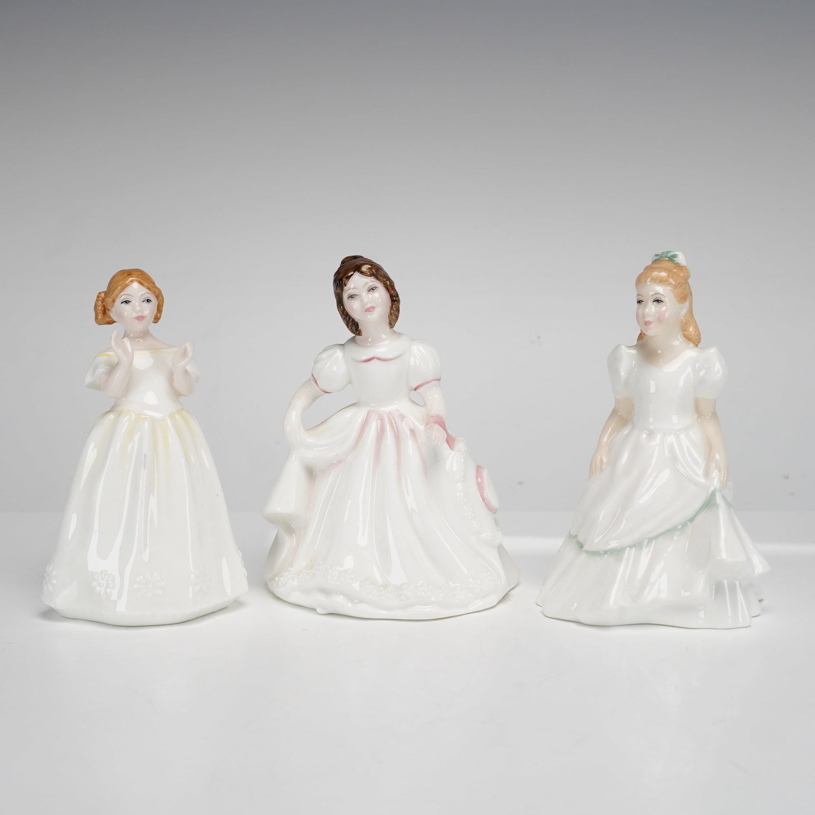 3pc Royal Doulton Porcelain Figurines, Kerry HN3461, Catherine HN3451, and Amanda HN3406 (1 of 3)