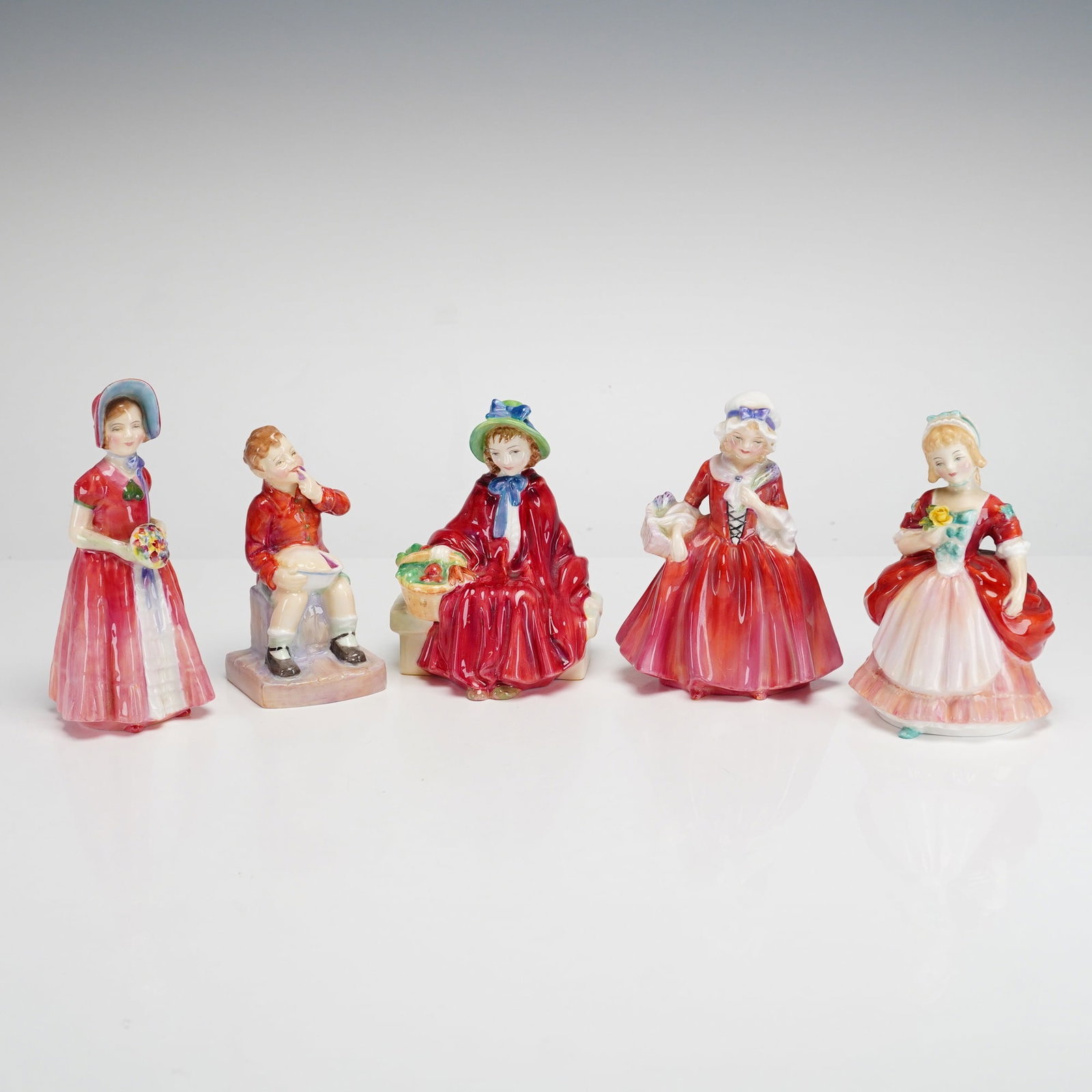 5pc Royal Doulton Porcelain Figurines Diana, Lavinia, Valeria, Linda, and Little Jack (1 of 3)