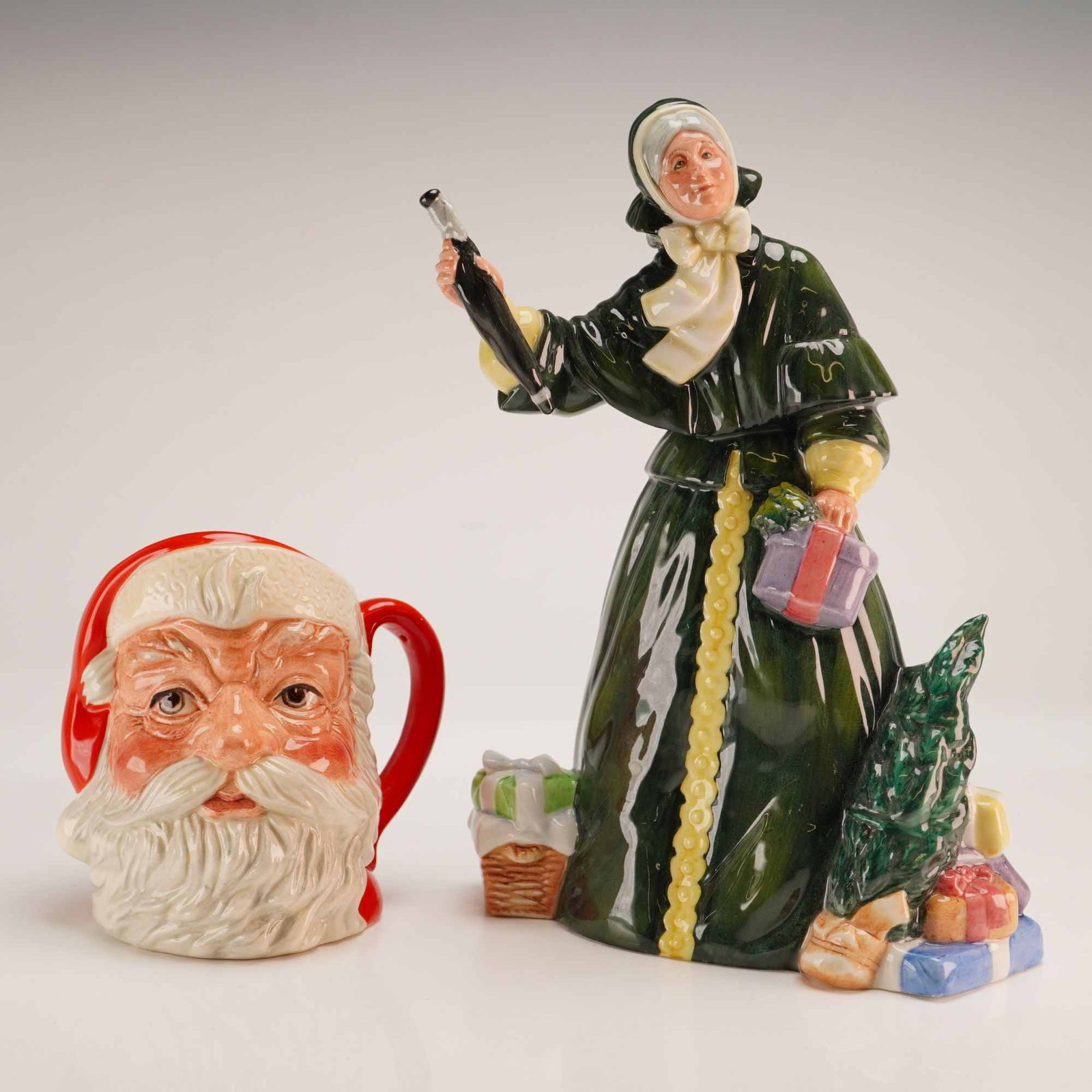 Two Royal Doulton Christmas Ceramic Items, Christmas Parcels HN2851 and Santa Claus Jug D6705 (1 of 3)
