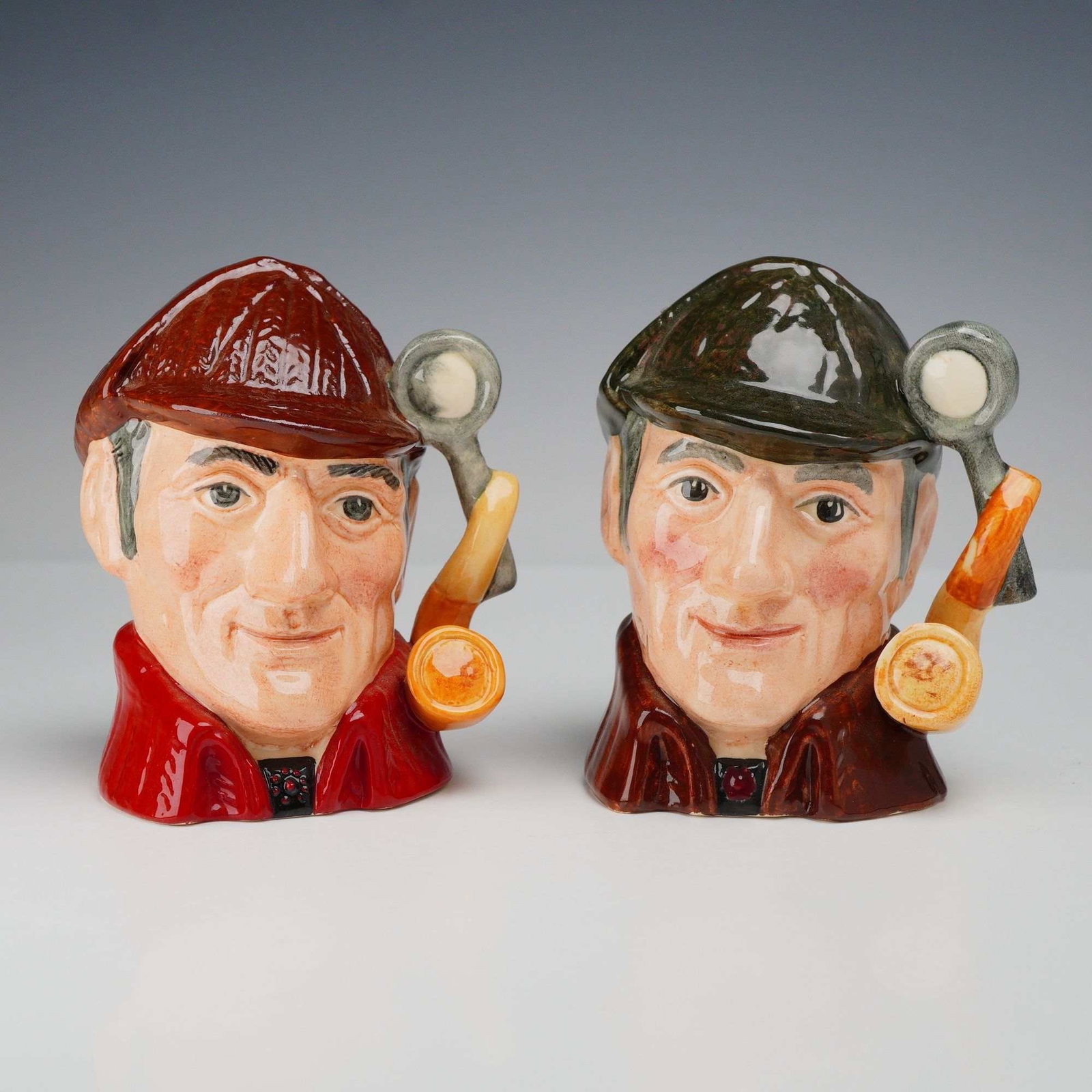 2pc Royal Doulton The Sleuth Character Jugs (1 of 3)