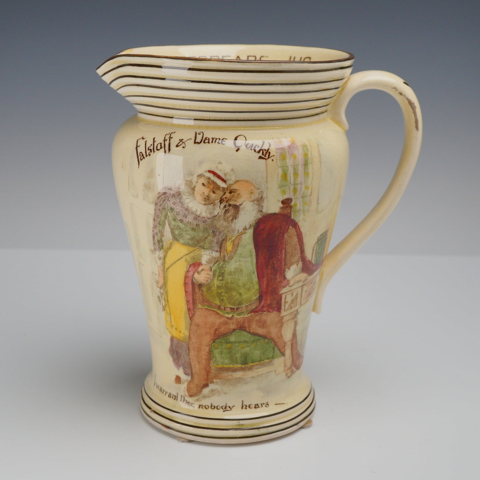 Royal Doulton Seriesware Shakespeare Series Falstaff and Dame Quickly Pitcher (1 of 3)
