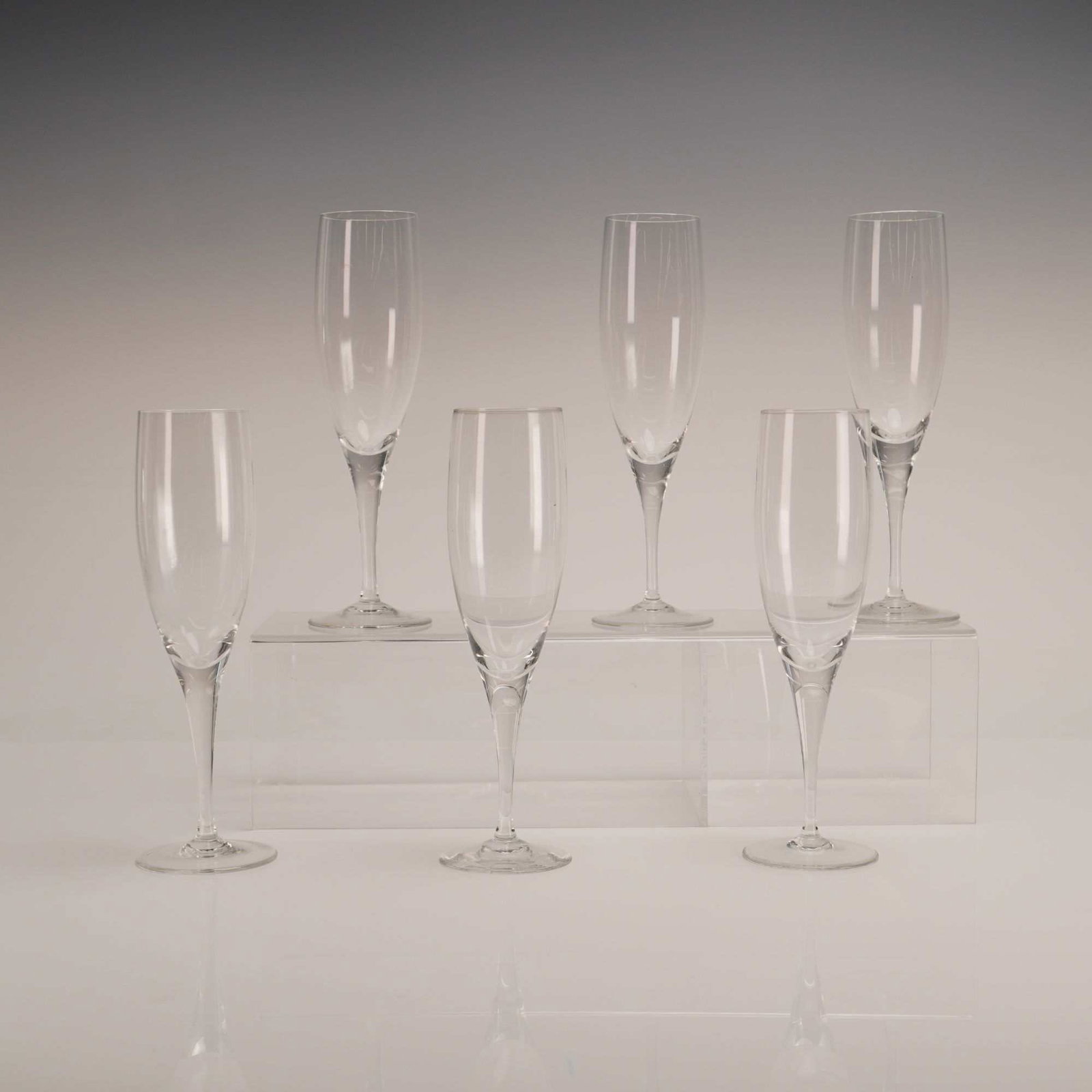 6pc Rosenthal Crystal Champagne Flutes with Original Box (1 of 5)