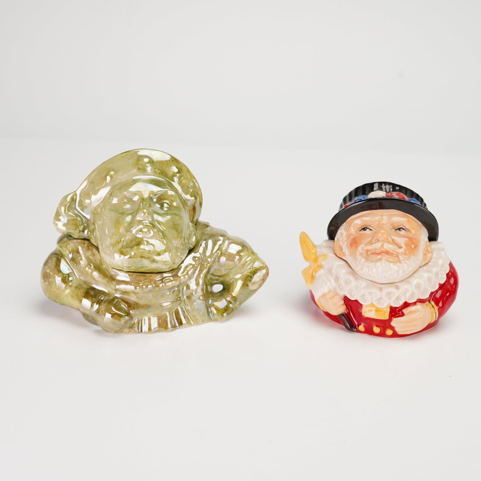2pc Kevin Francis Ceramic Face Pots, Henry VIII and Alfred (1 of 4)