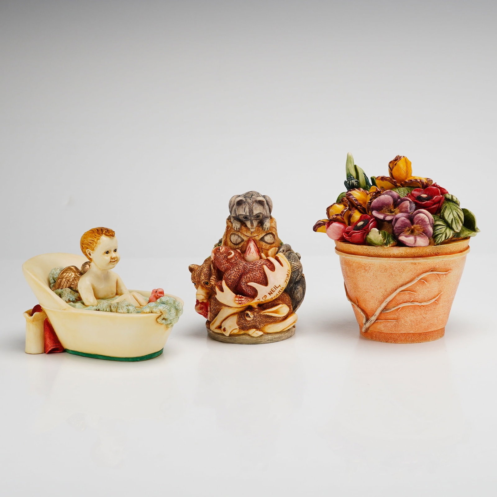 3pc Harmony Kingdom Box Figurines (1 of 5)