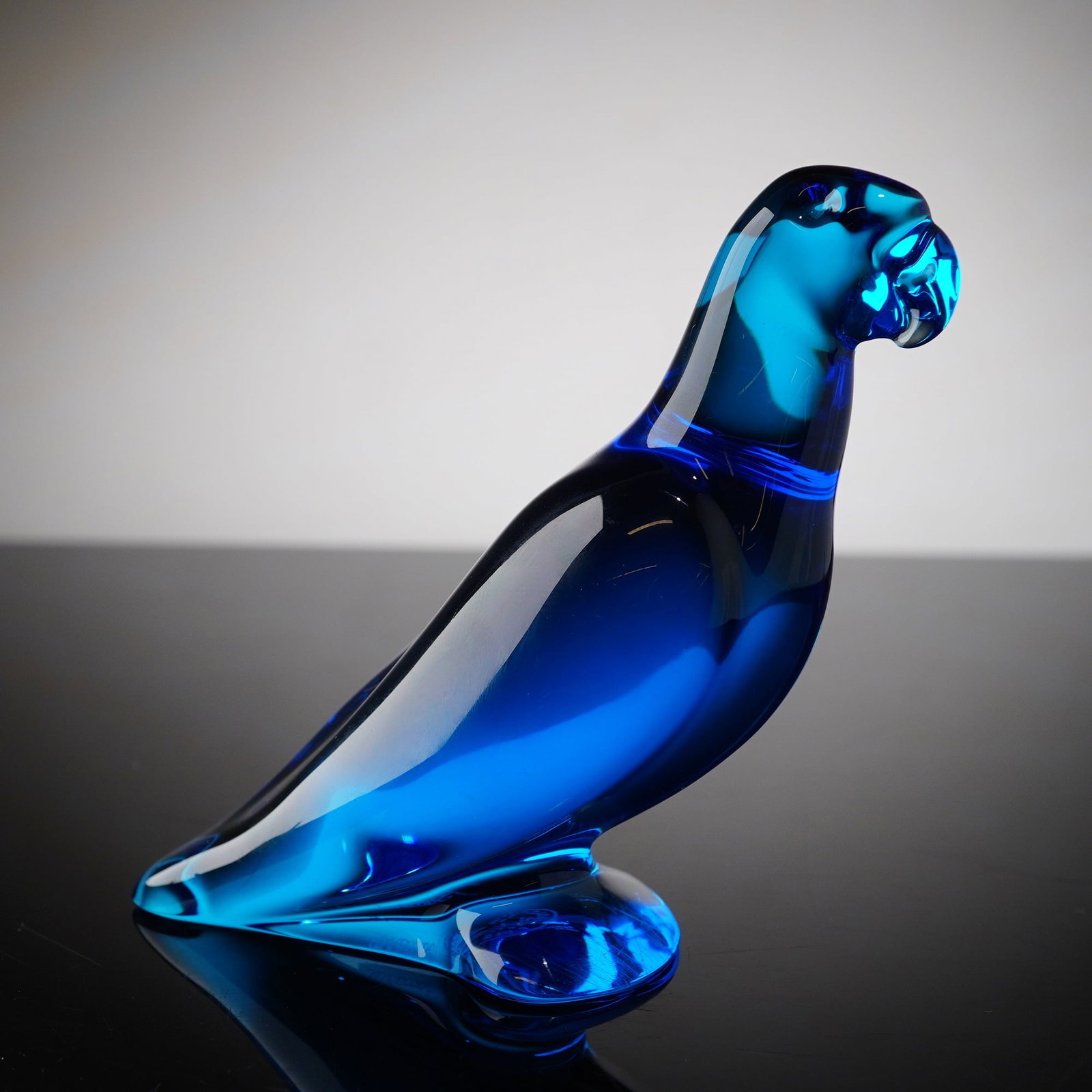 Baccarat Crystal Figurine, Blue Parrot (1 of 5)