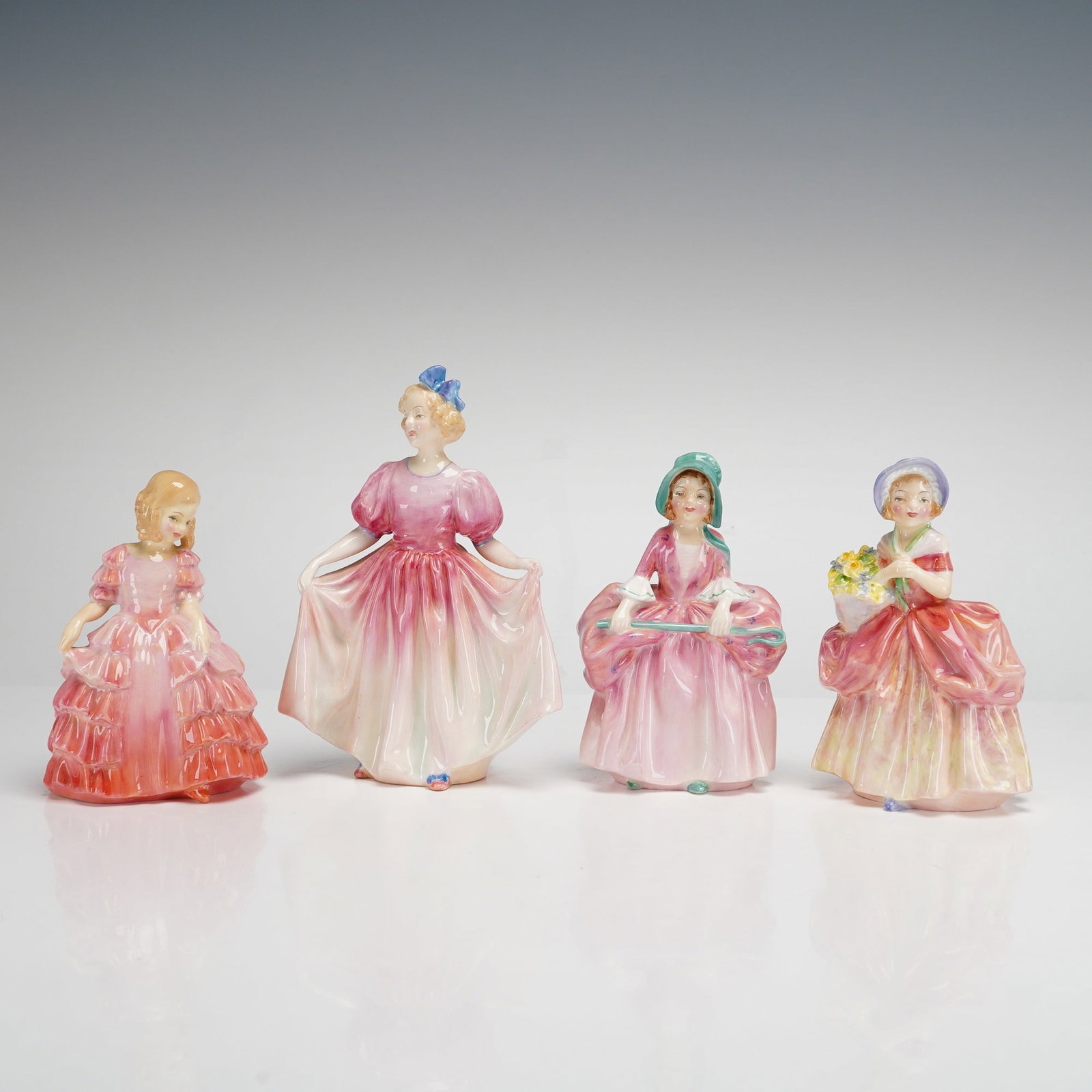4pc Royal Doulton Figurines, Rose, Sweeting, Bo Peep, and Cissie (1 of 3)